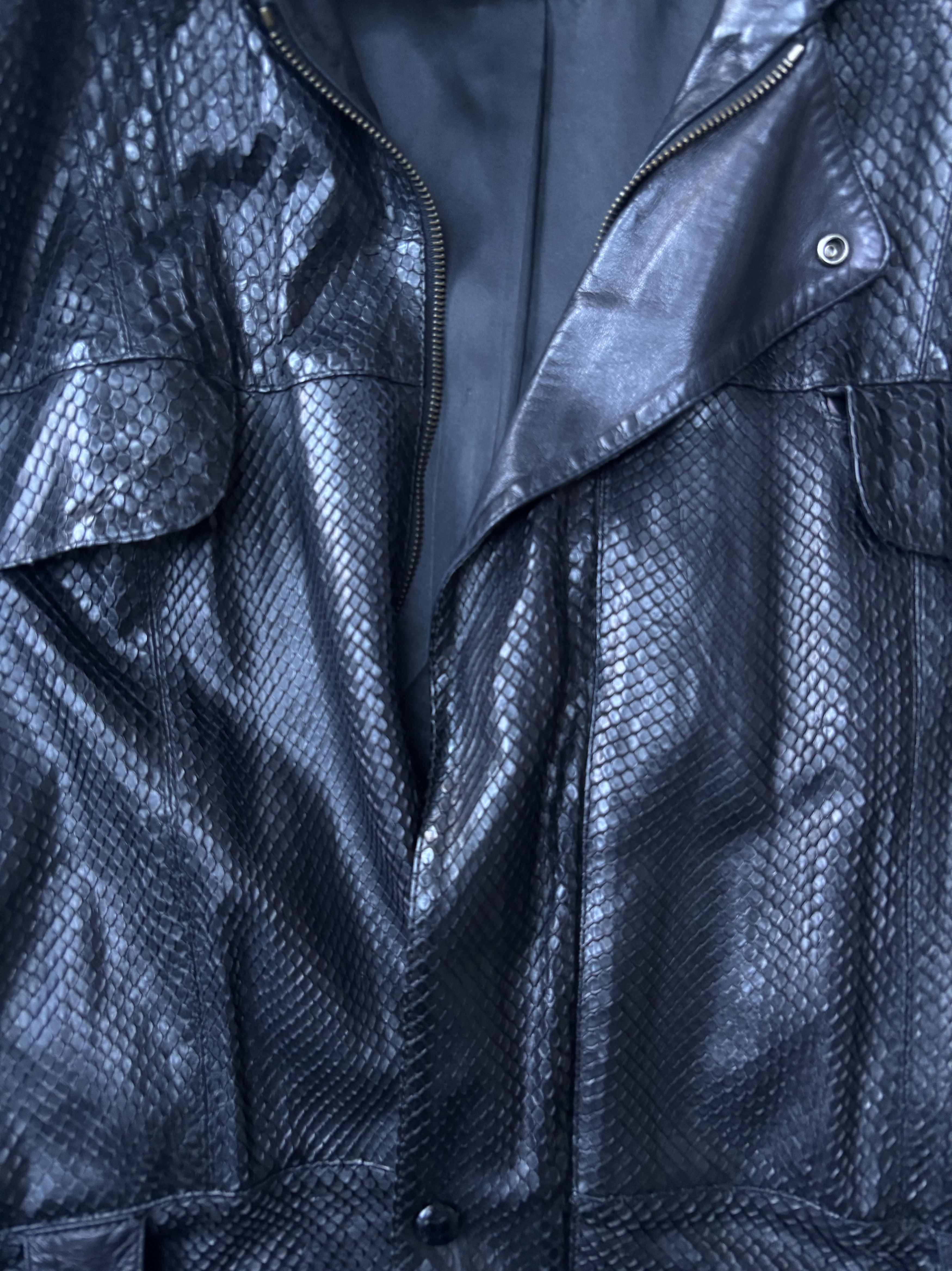 Claude Montana 80s Runway Claude Montana Snakeskin Jacket Size US S / EU 44-46 / 1 - 3 Thumbnail