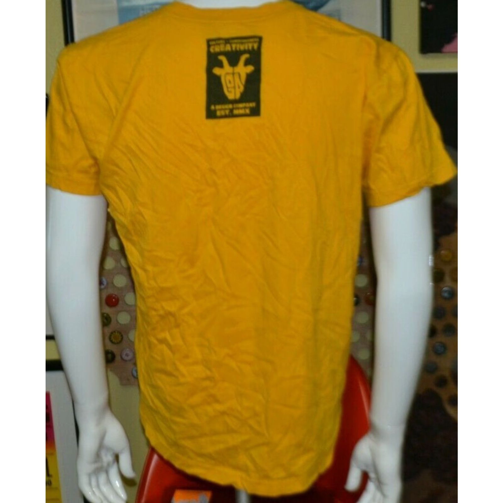 Vintage Goatwear Graphic Tee T Shirt Regular 100% Cotton Yellow Mens Large Short Sleeve Honest Thieves Size US M / EU 48-50 / 2 - 4 Thumbnail