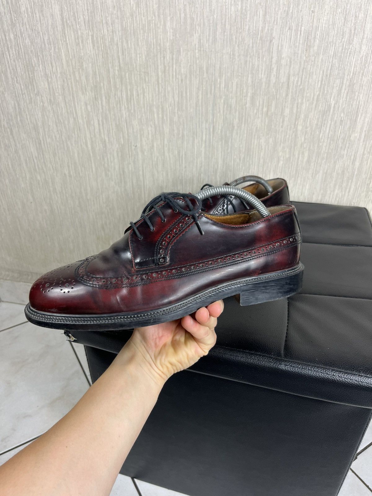 Leather × Vintage Vintage Thomas Stanford leather wine classic loafers shoes Size US 10 / EU 43 - 15 Thumbnail