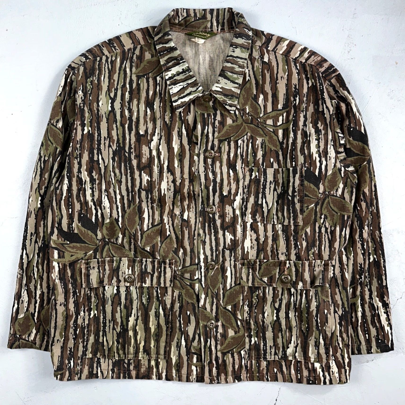 Realtree VINTAGE Realtree Spartan 80s Camouflage Shirt Mens XL Button-Up Long Sleeve US Made Size US XL / EU 56 / 4 - 2 Thumbnail