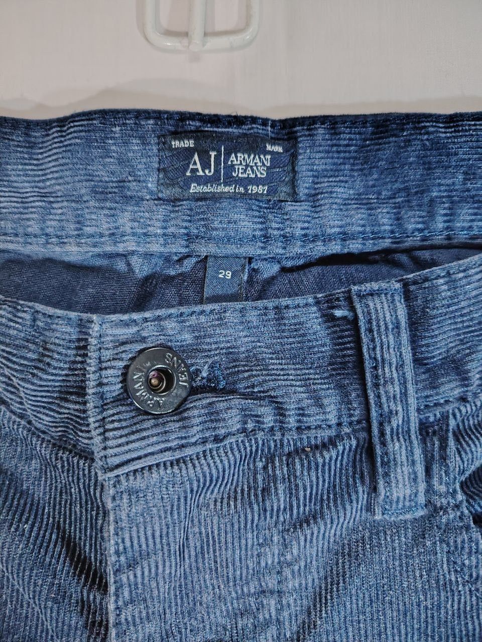 Armani Armani Navy Blue Corduroy Jeans – Rare Classic Fit Size US 30 / EU 46 - 4 Thumbnail