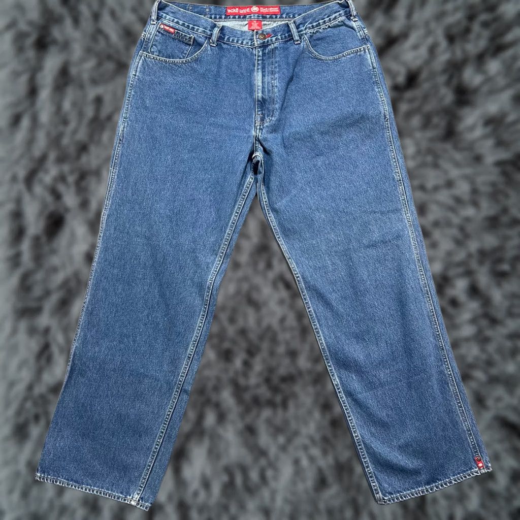 Vintage VINTAGE Echo Denim Jeans 38 31 100% Cotton Baggy Foundry DENIM Blue Mens Jeans 5-Pocket 90s Hip Hop Retro Size US 38 / EU 54 - 1 Thumbnail