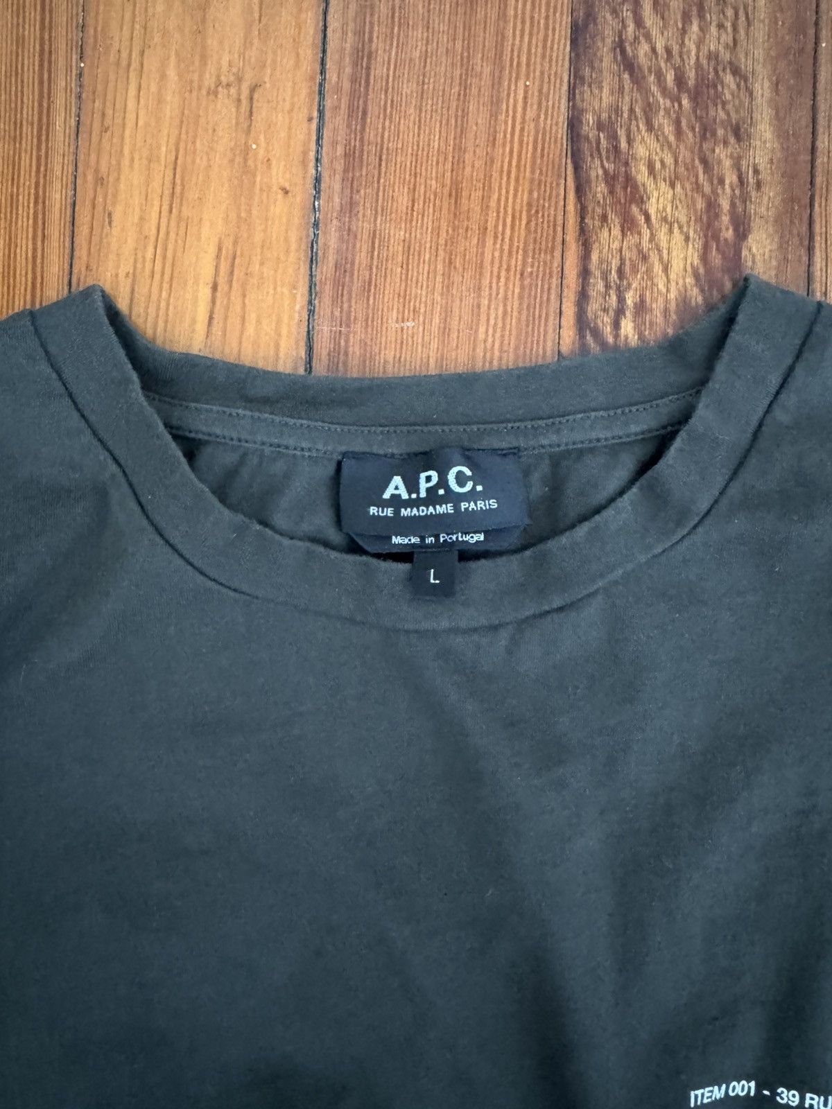 A.P.C. A.P.C logo tee dark olive Size US L / EU 52-54 / 3 - 2 Thumbnail