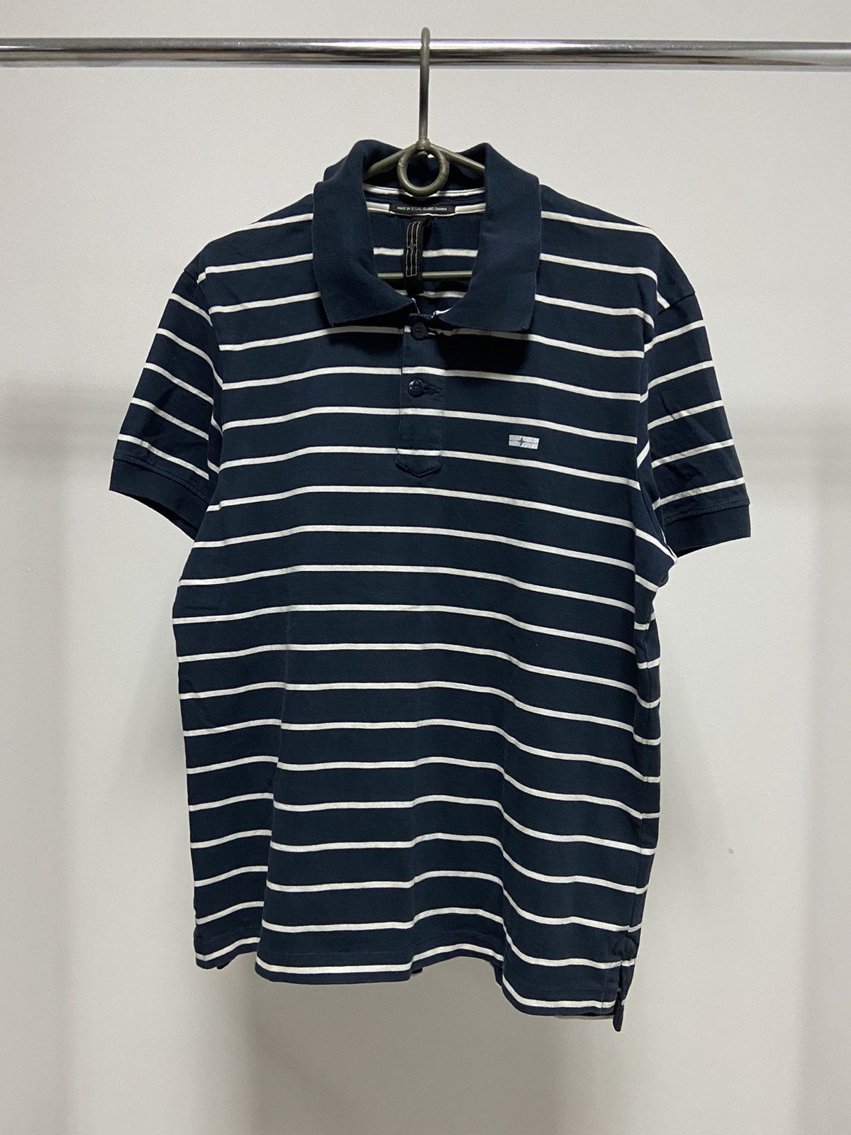 Stone Island × Vintage Stone island denims Vintage T Shirt Polo Small Logo striped Size US L / EU 52-54 / 3 - 1 Thumbnail