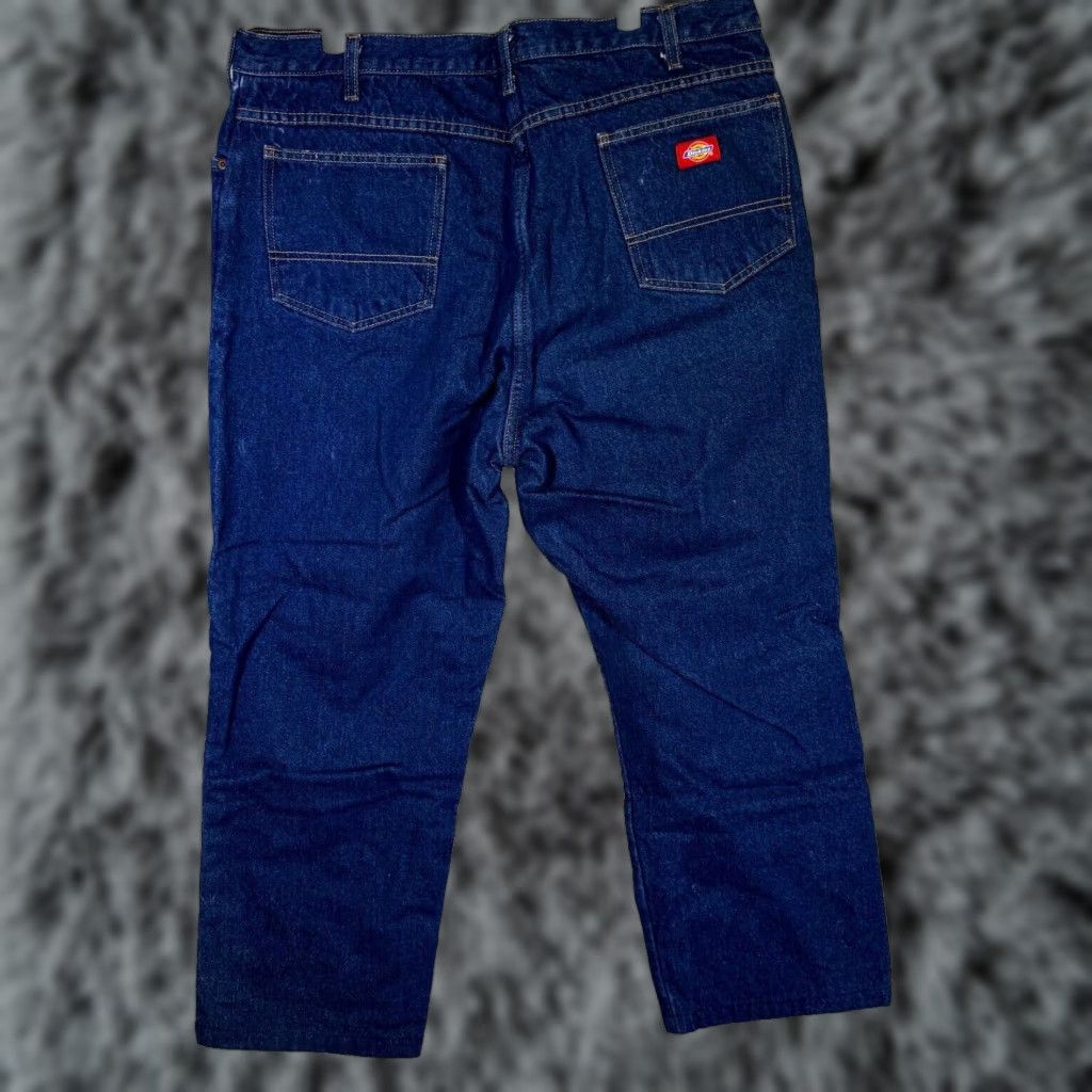 Dickies Dickies Jeans Mens 40x30 Blue Denim Flannel-Lined Straight Leg High Rise Plaid Denim Jeans Mens Size US 40 / EU 56 - 1 Thumbnail