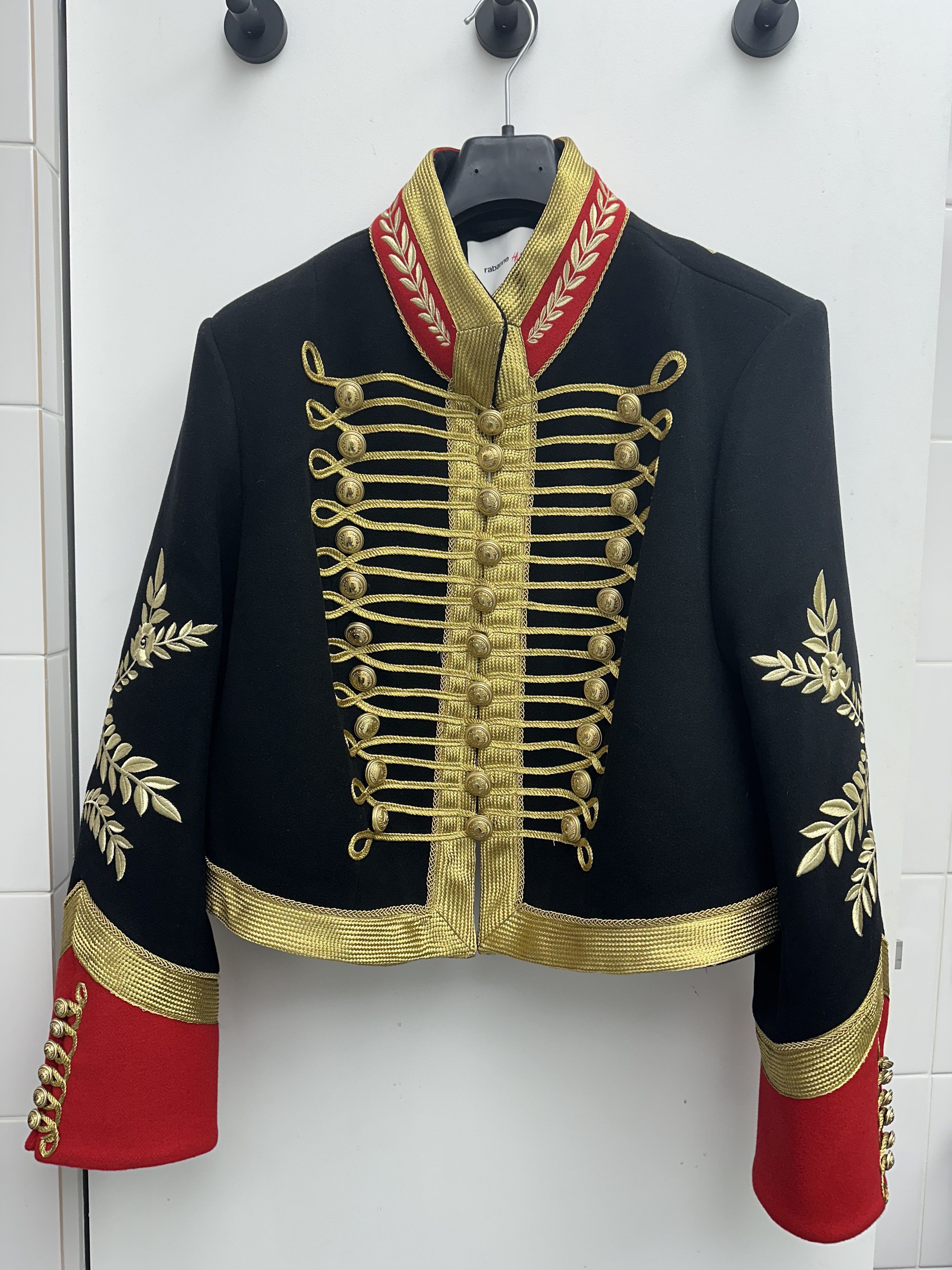 H&M × Paco Rabanne Paco Rabanne x H&M HM Embroidered Wool Jacket Size ...