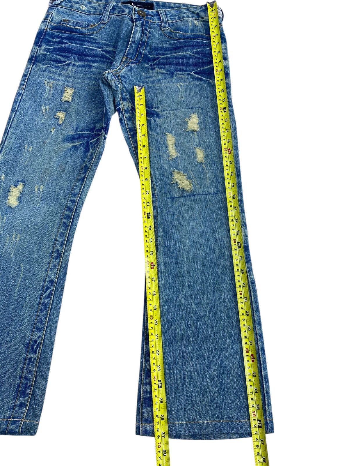 Japanese Brand Japanese Brand Acid Wash Distressed Straight Cut Leg Size US 33 - 8 Thumbnail