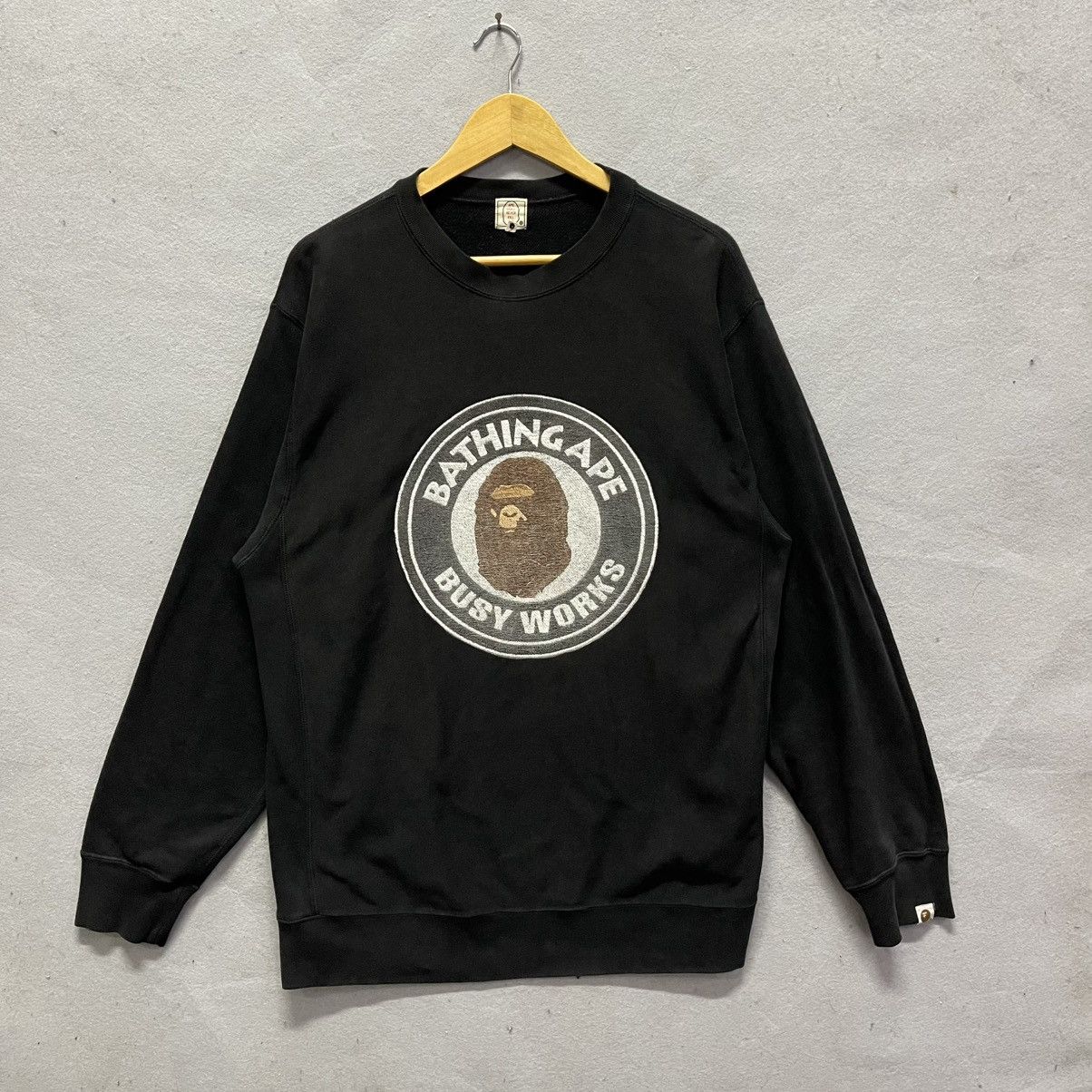 Bape Vintage A Bathing Ape BAPE “Busy Works” Crewneck Sweatshirt Size US L / EU 52-54 / 3 - 1 Thumbnail
