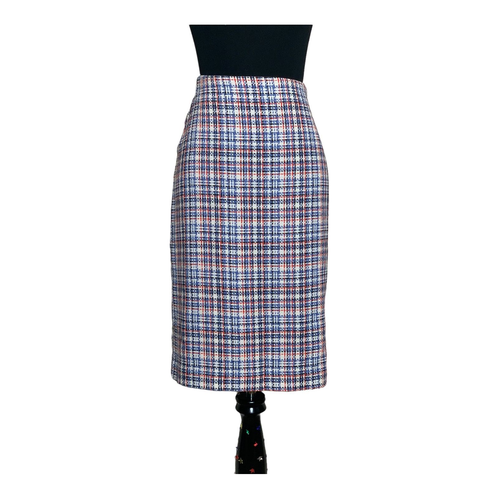 Tommy Hilfiger Tommy Hilfiger blue plaid lined pencil skirt size 10 Size 32" / US 10 / IT 46 - 2 Thumbnail