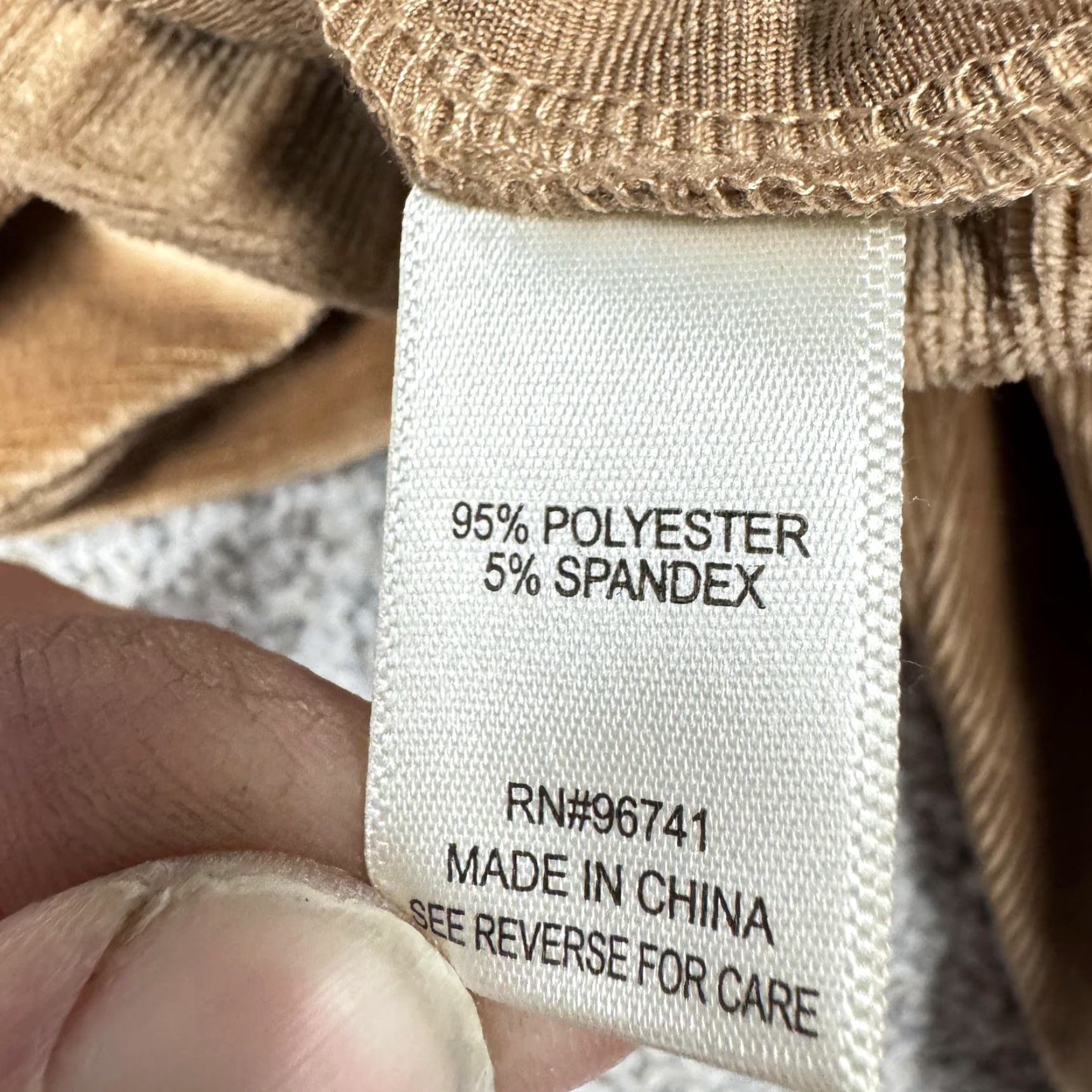 Vintage Self Esteem Leggings Juniors M Tan Fine Wale Corduroy Retro Y2K Soft Grunge Cozy Size 32" / US 10 / IT 46 - 7 Thumbnail