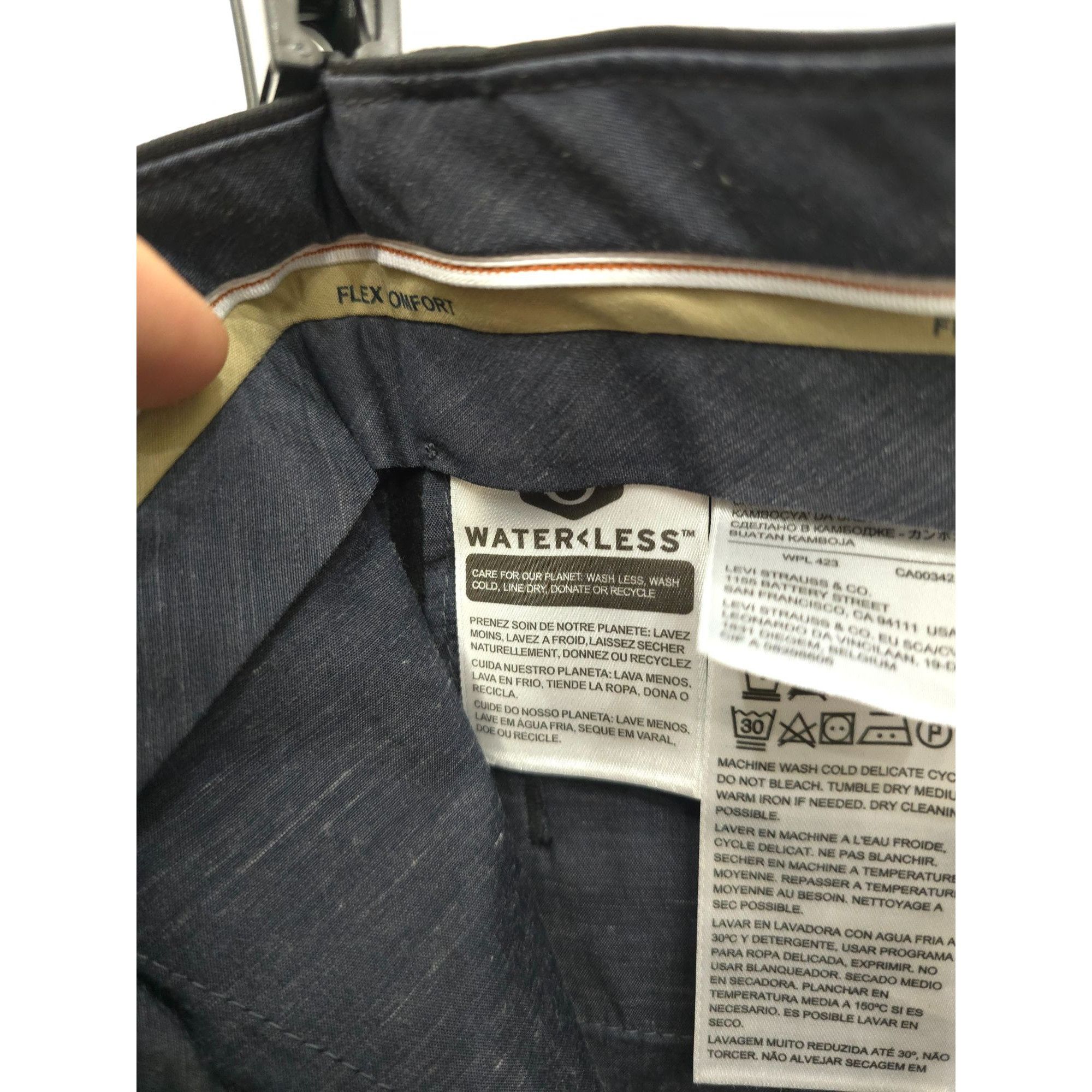 Dockers Dockers Men's Classic Flex Comfort Black Pants Water Less W3 Size US 34 / EU 50 - 4 Thumbnail