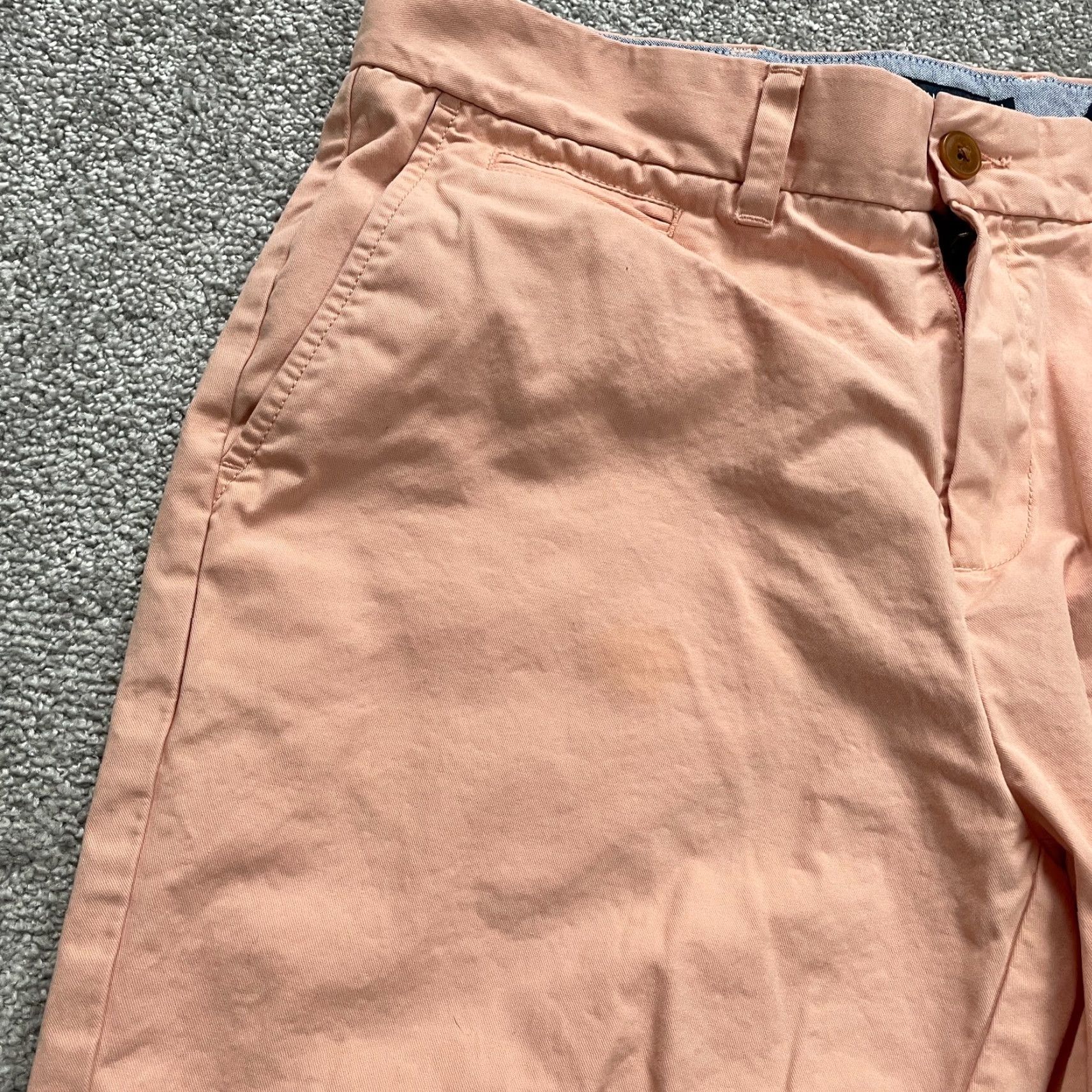 Tommy Hilfiger Tommy Hilfiger Men's Shorts Chino Flat Front Cotton Peach Pink 32 Size US 32 / EU 48 - 5 Thumbnail