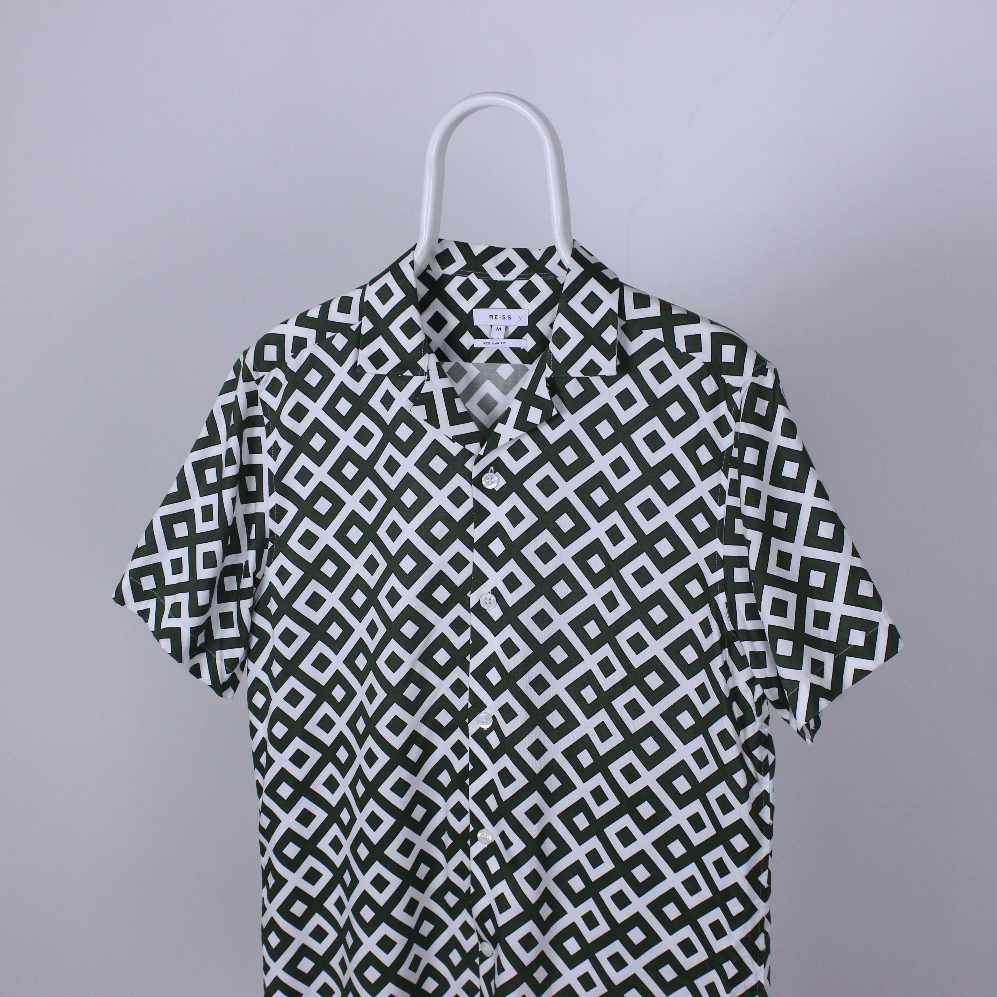 Reiss Reiss shirt Valencia Cuban Collar Geo Print Shirt M Size US M / EU 48-50 / 2 - 4 Thumbnail