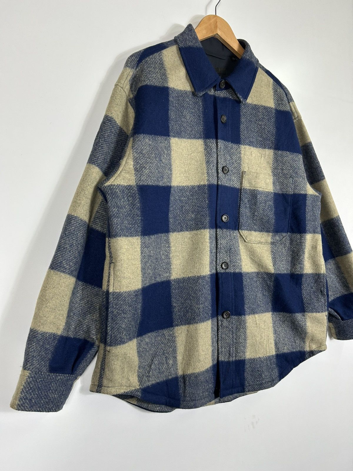 Japanese Brand × Uniqlo 🔥Uniqlo Flannel Wool Button Shirt Jacket Size US XL / EU 56 / 4 - 2 Thumbnail