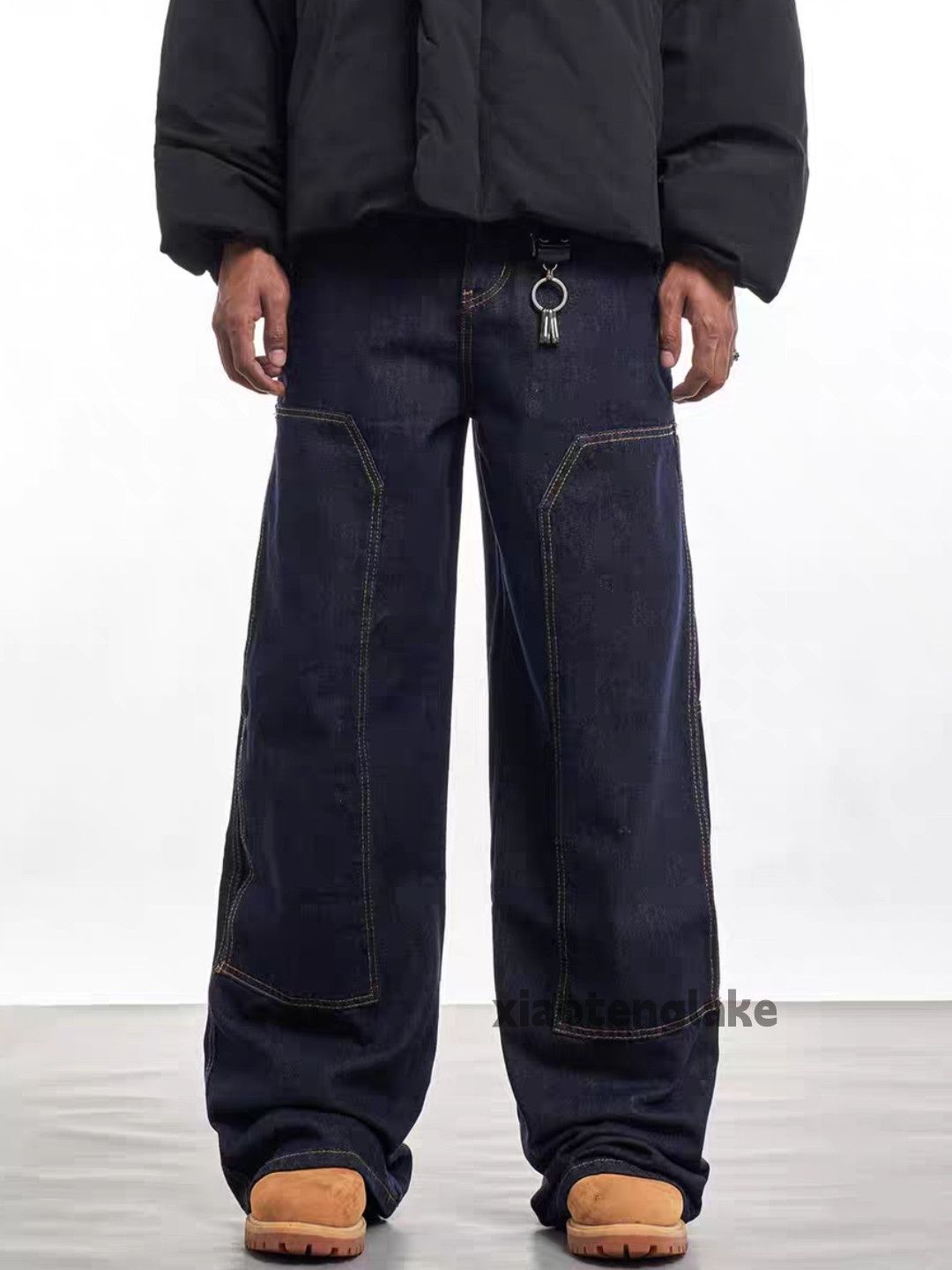 Designer × Jean × Vintage utility skate hiphop loose baggy patchwork carpenter jeans Size US 32 / EU 48 - 5 Thumbnail