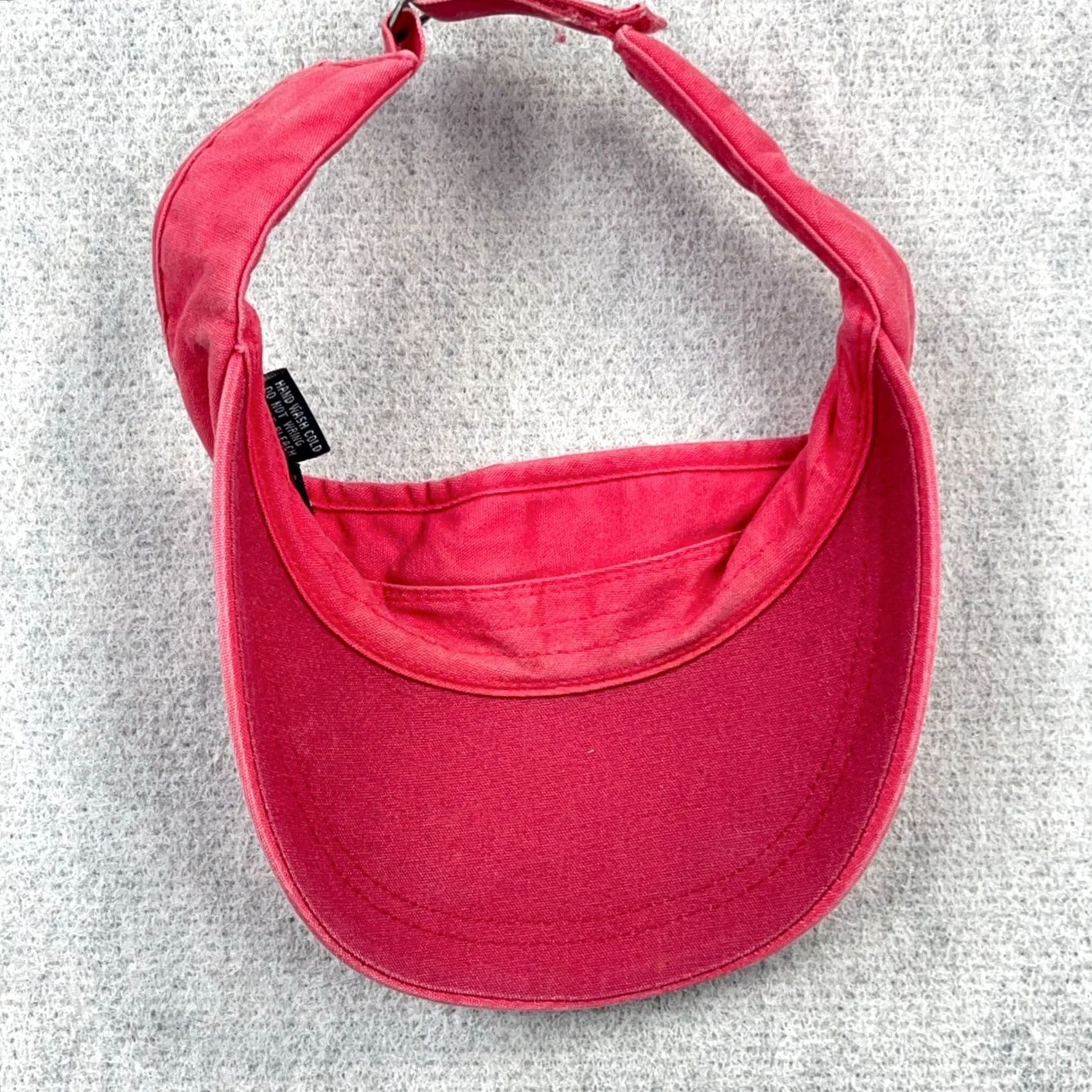 American Eagle Outfitters VINTAGE American Eagle Visor Hat Cap Womens One Size Pink Faded Embroidered Y2K Tennis Strap Back Sun Visor Size ONE SIZE - 4 Thumbnail