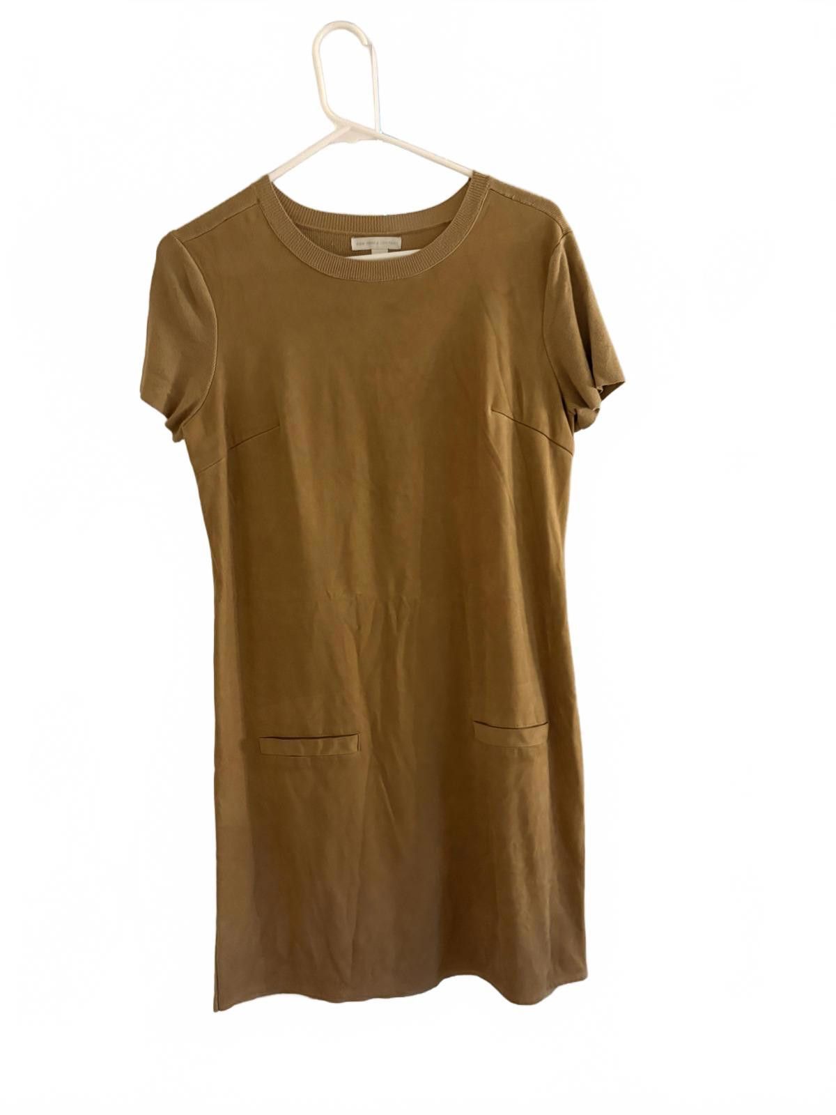 Other New York & Co Tan Short Sleeve Shift Dress Front Pockets S Size S / US 4 / IT 40 - 1 Thumbnail