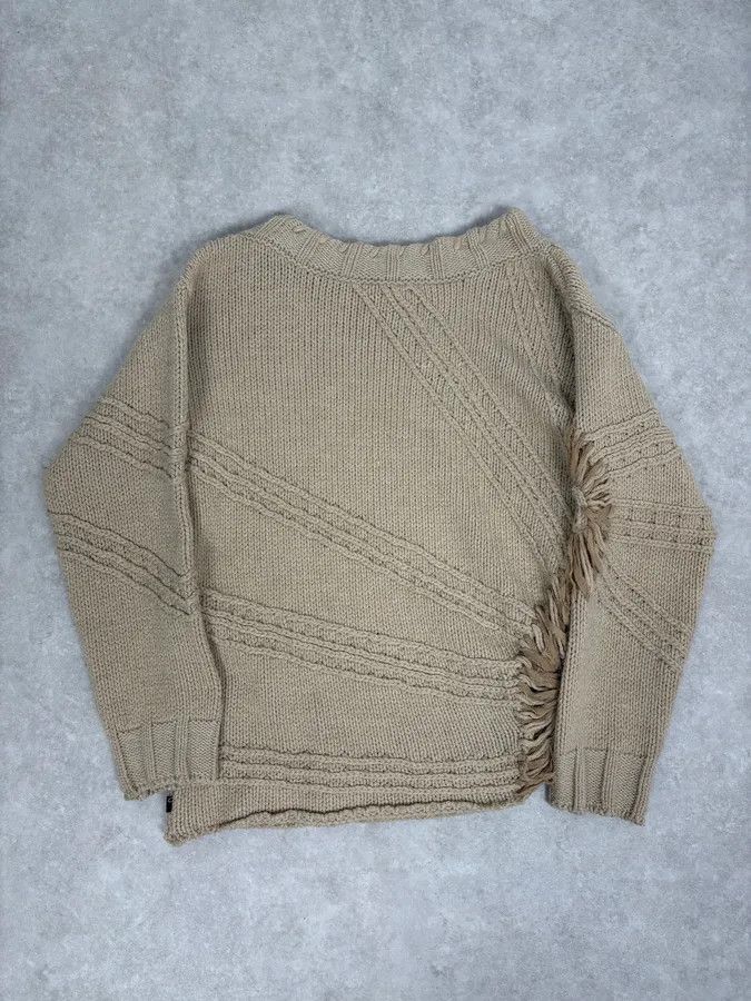 Roberto Cavalli 2000s Cavalli 3D Flowers Beige Knit Sweater Size S / US 4 / IT 40 - 6 Thumbnail