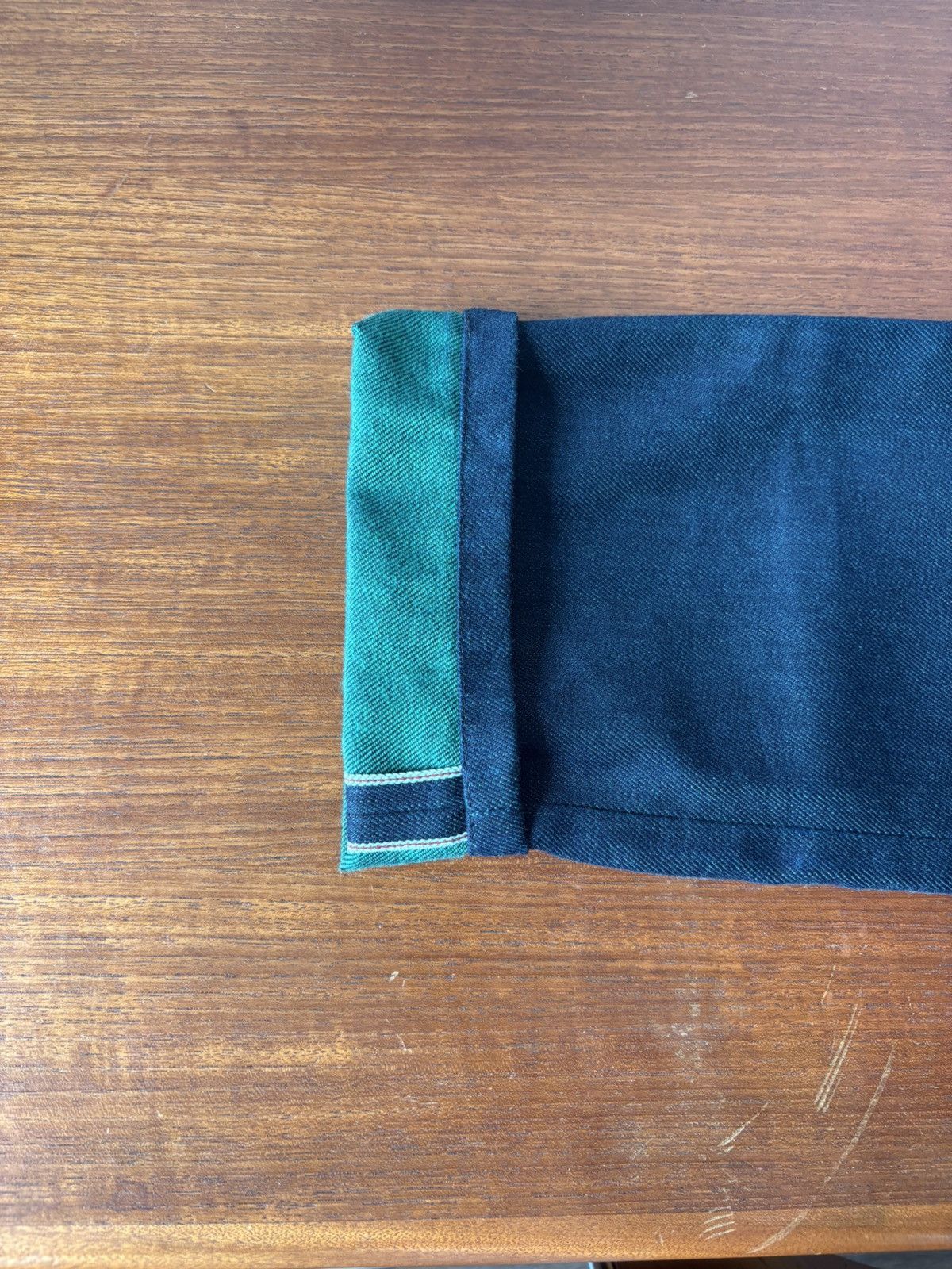 Naked & Famous Weird Guy Green Weft Selvedge Size US 29 - 7 Thumbnail