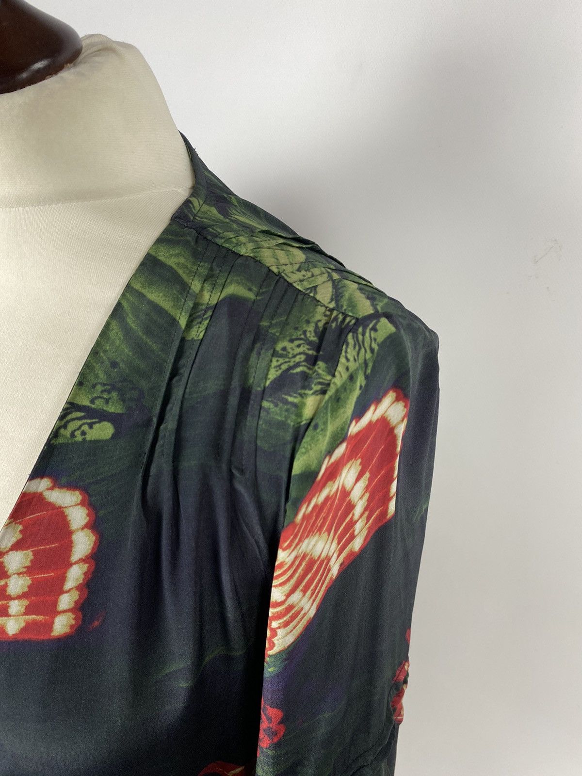 Allsaints × Designer Allsaints Delana Swoop Dress Maxi Floral Pattern Pleated Size XS / US 0-2 / IT 36-38 - 9 Thumbnail