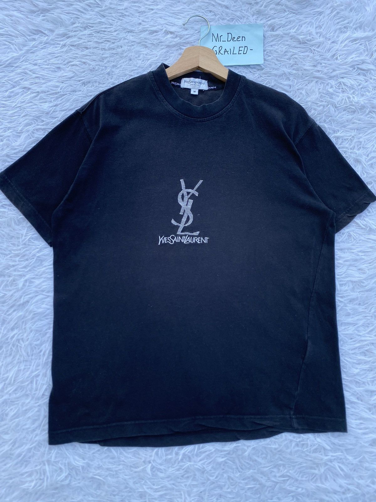 Yves Saint Laurent Rare Vintage Yves Saint Laurent YSL Spellout Tshirt Size US M / EU 48-50 / 2 - 5 Thumbnail