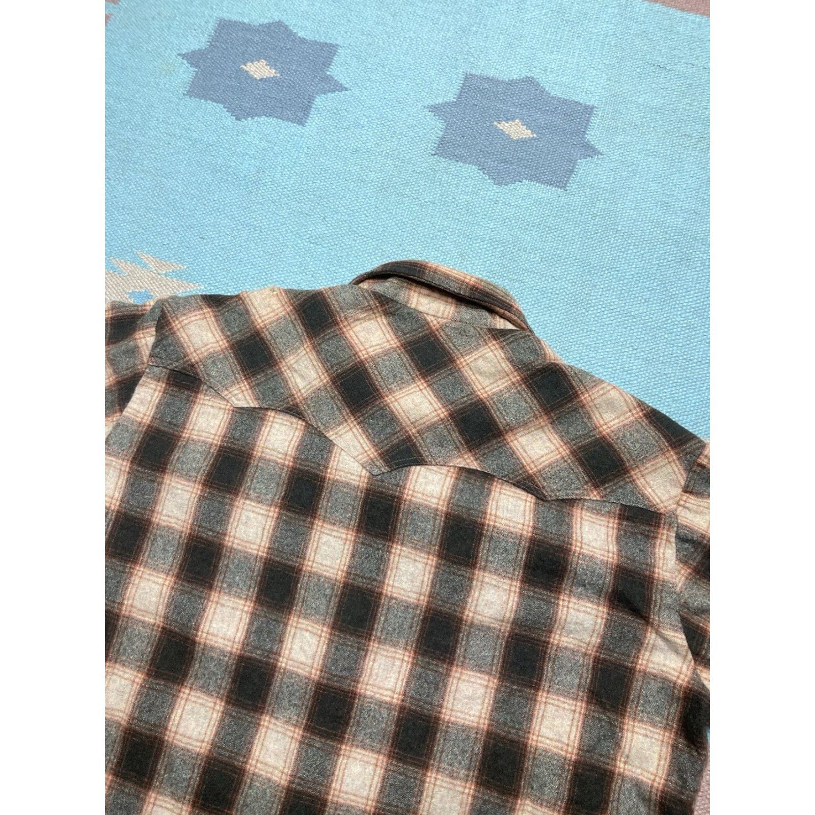 Vintage VINTAGE Kmart wool shirt jacket shacket Pearl snap plaid western cruiser XL Size US XL / EU 56 / 4 - 8 Thumbnail