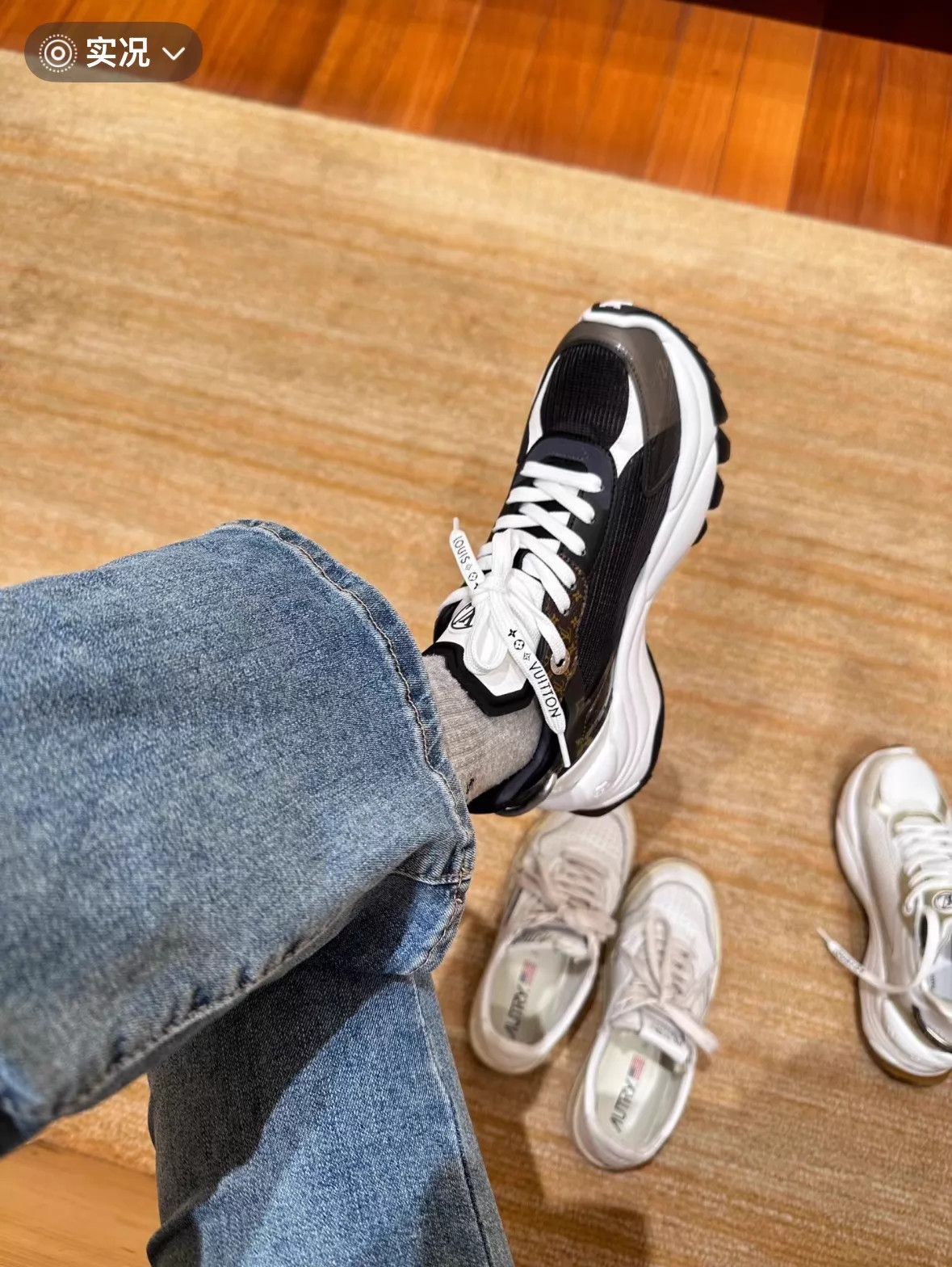 Louis Vuitton LV Runaway Dad Sneaker Black Monogram 36 98 New Size US 5.5 / IT 35.5 - 4 Thumbnail