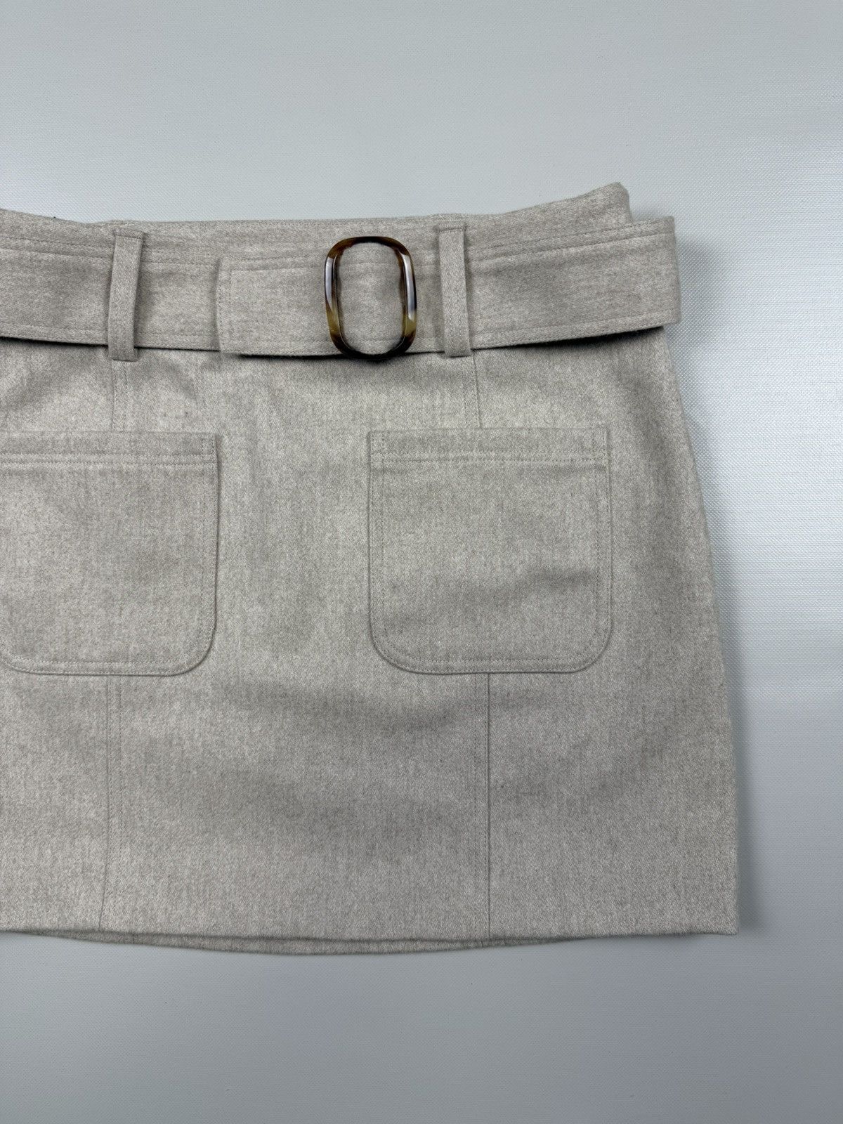 Sezane Sezane Gellie Wool Polyamide Cashmere Mini Skirt Size 42 Size 30" / US 8 / IT 44 - 3 Thumbnail