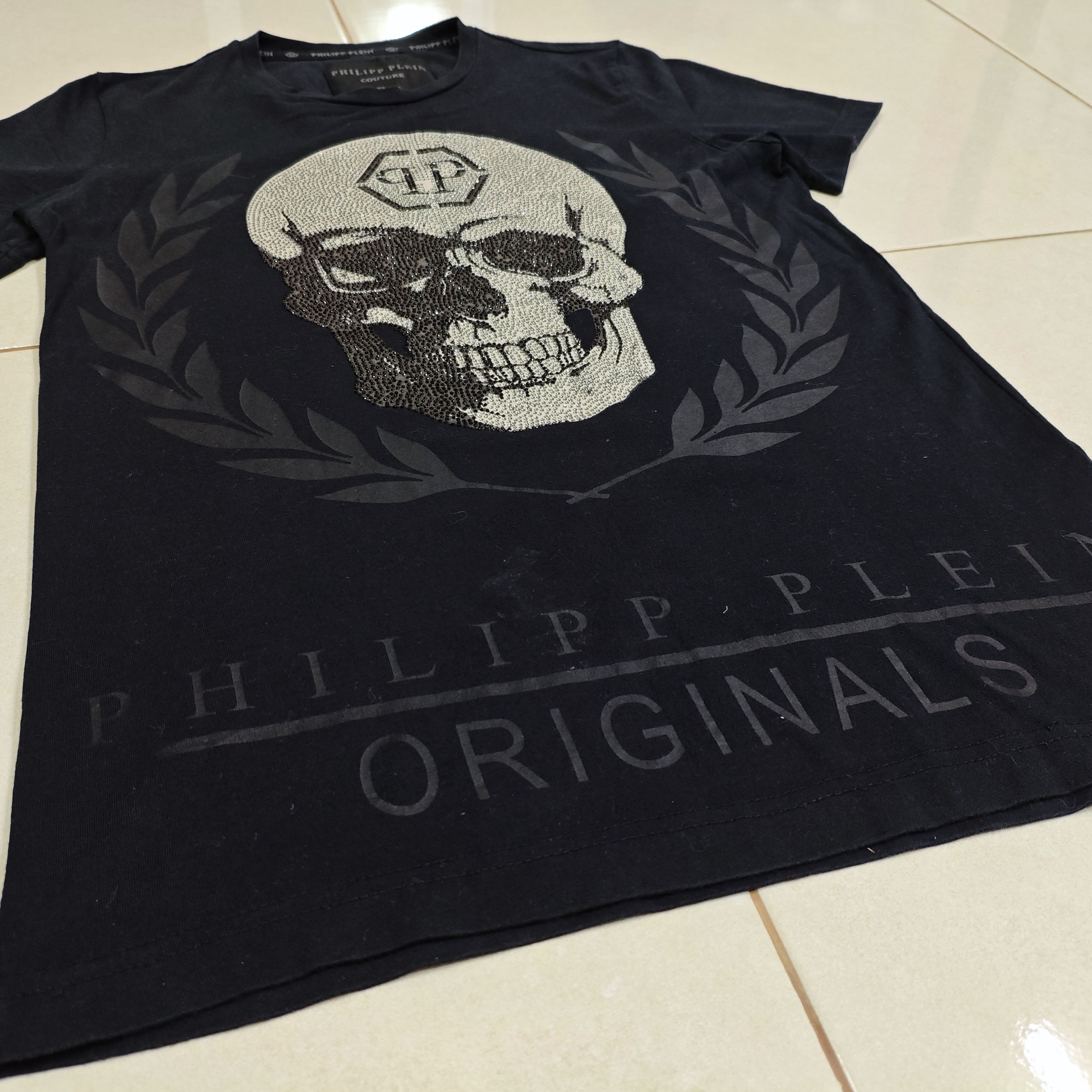 Philipp Plein PHILIPP PLEIN Originals Crystal Skull Black S Tshirt Tee Size US S / EU 44-46 / 1 - 6 Thumbnail