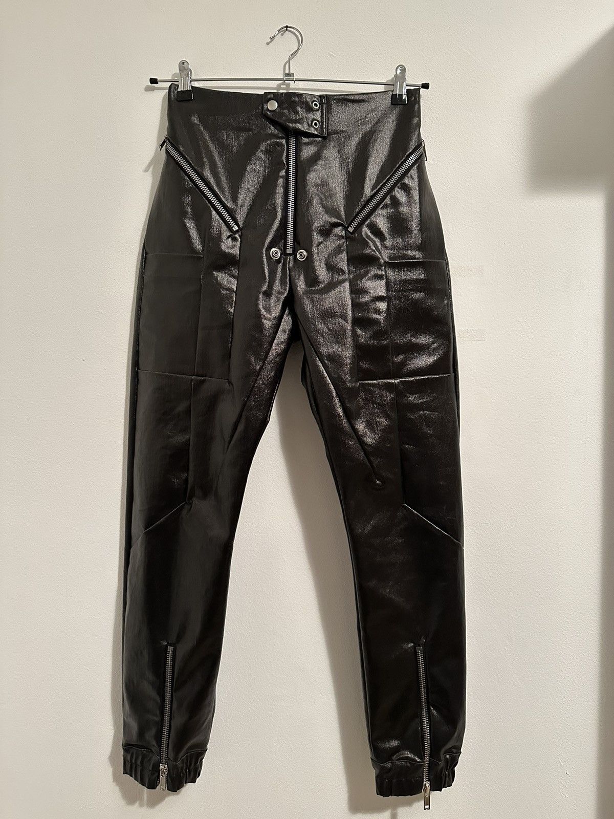 Rick Owens Rick Owens Easy Strobe Cargo Black Lacquered Denim | Grailed