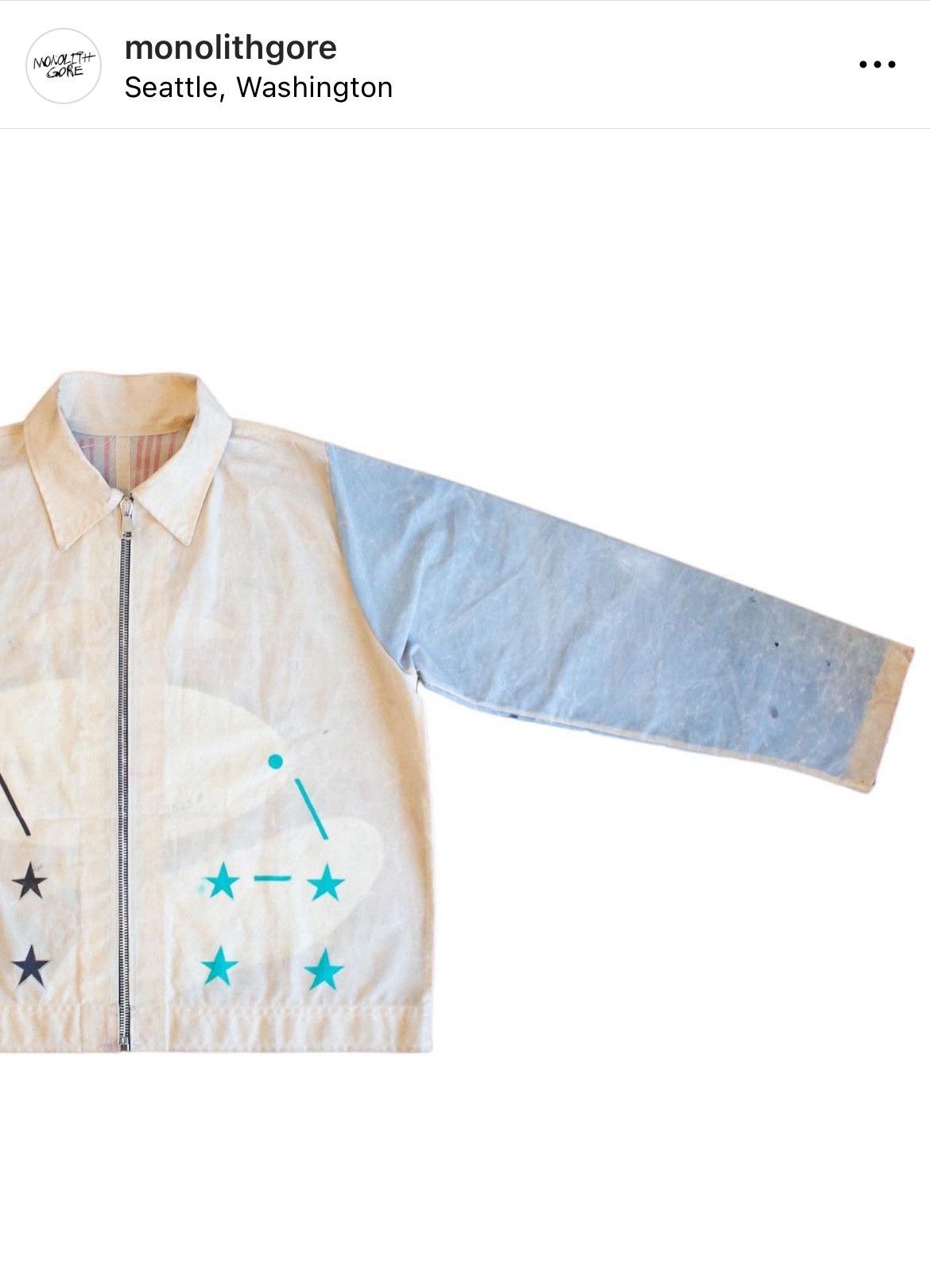 Handmade 1 of 1 MONOLiTH GORE HANDPAiNTED WAXED COTTON CANVAS JACKET Size US L / EU 52-54 / 3 - 4 Thumbnail