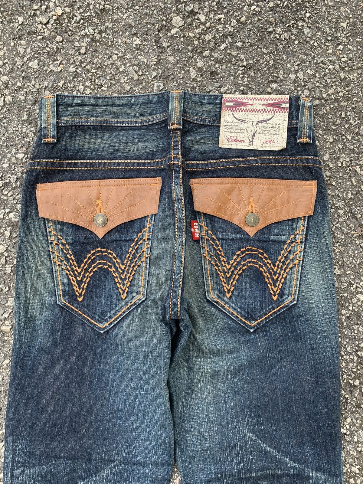 Edwin FLARE💥 EDWIN NAVAJO HIPPIES STYLE RUSTY DISTRESSED DENIM Size US 32 / EU 48 - 7 Thumbnail