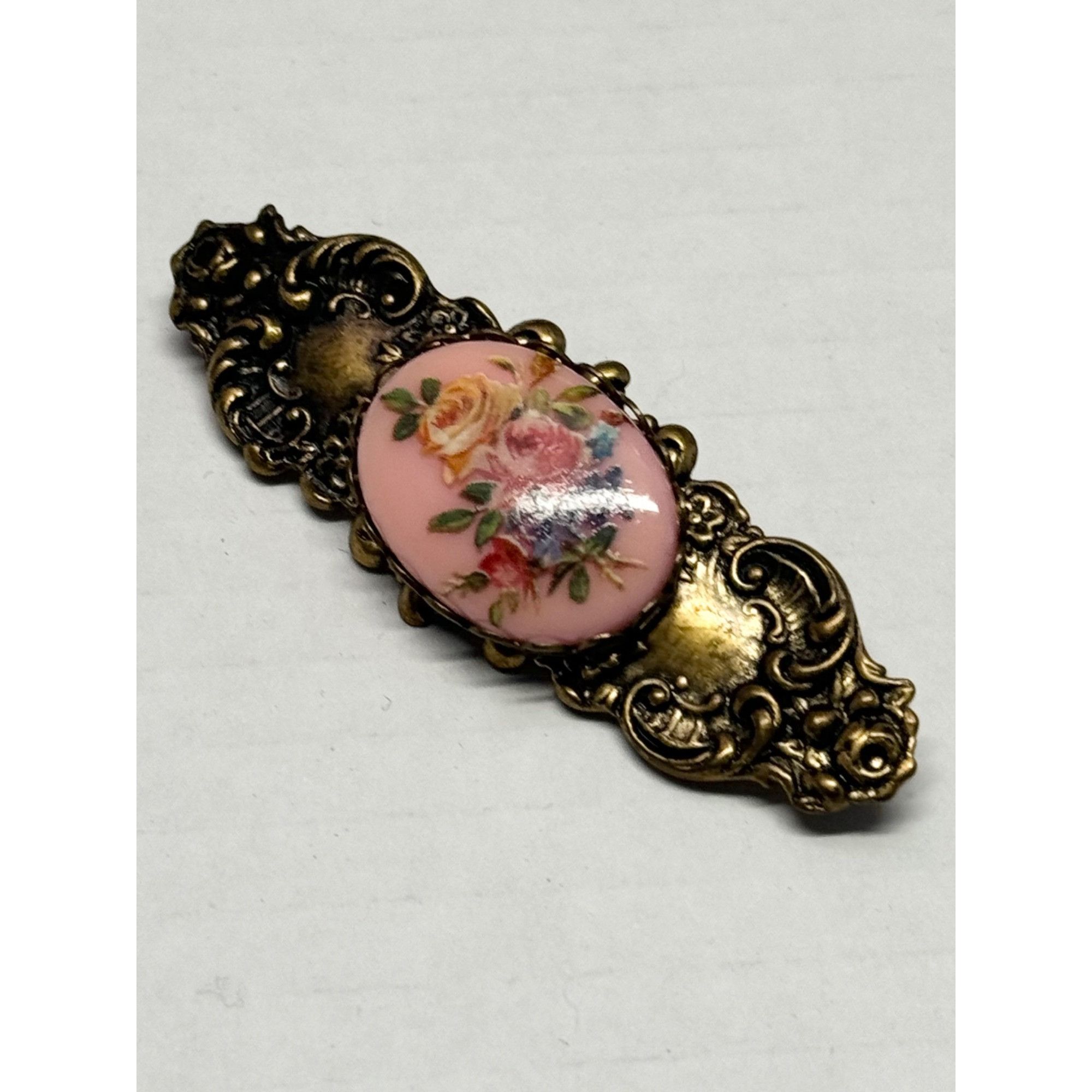 Vintage Vintage pink floral brooch pin Size ONE SIZE - 3 Thumbnail