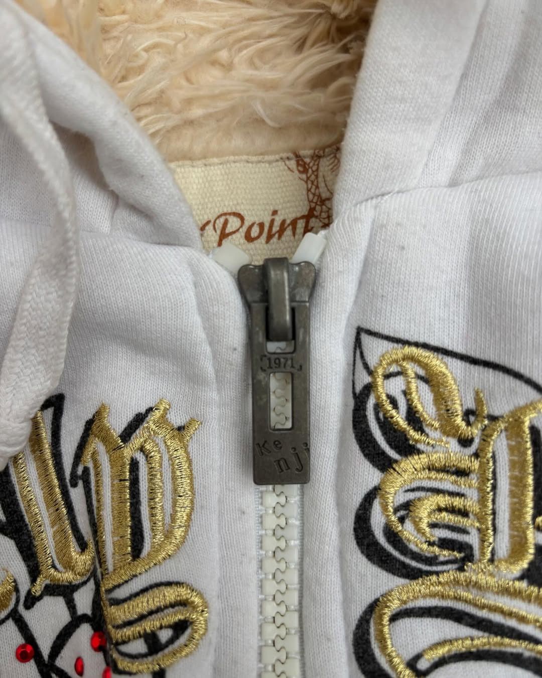 Japanese Brand × Vintage Y2k Ed Hardy Real Point 90's Embroidered Zipper Hoodie Size US M / EU 48-50 / 2 - 13 Thumbnail