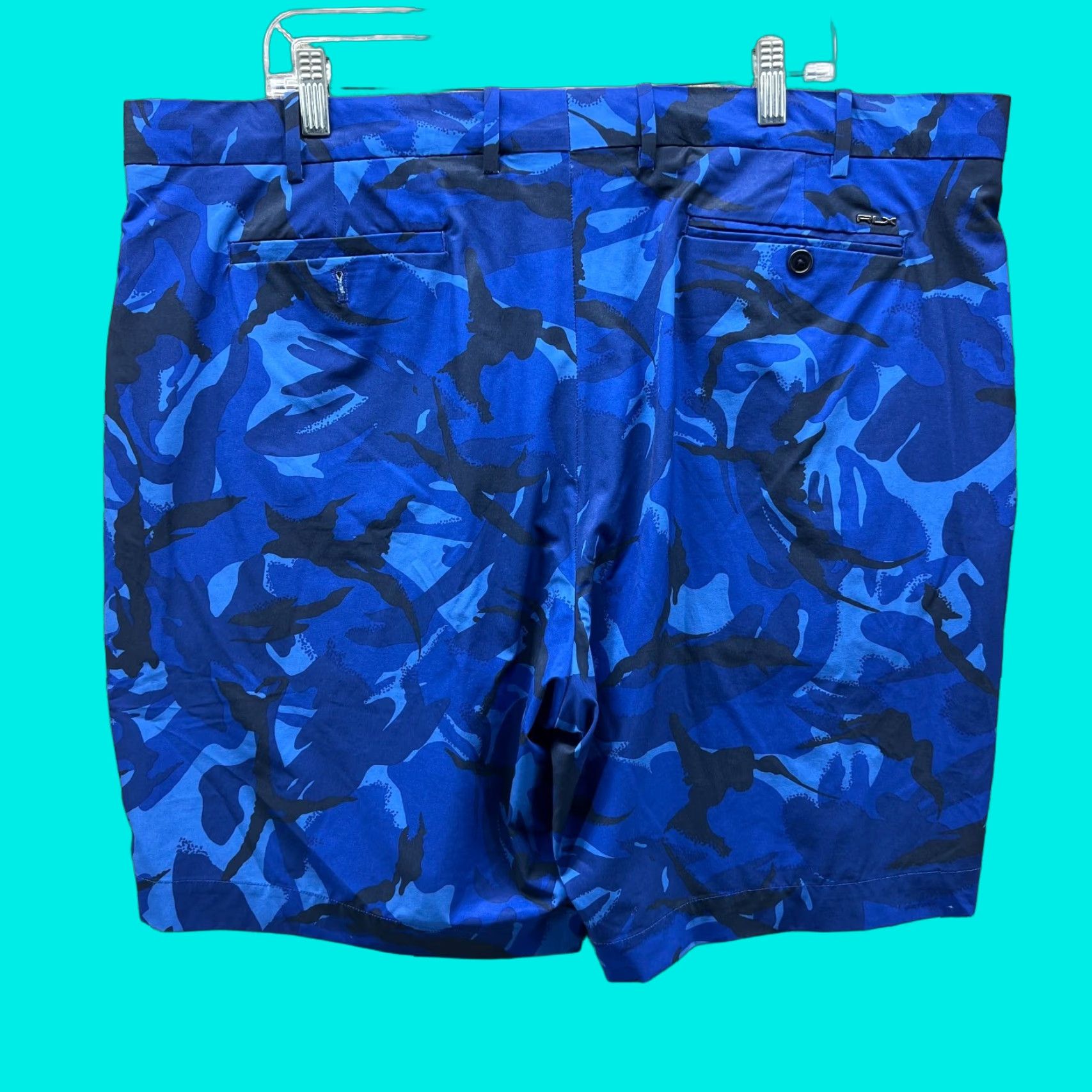 Ralph Lauren Ralph Lauren RLX Shorts Men 40 Blue Camo Performance Golf Activewear Athletic Shirt/Hoodie? Size US 40 / EU 56 - 1 Thumbnail
