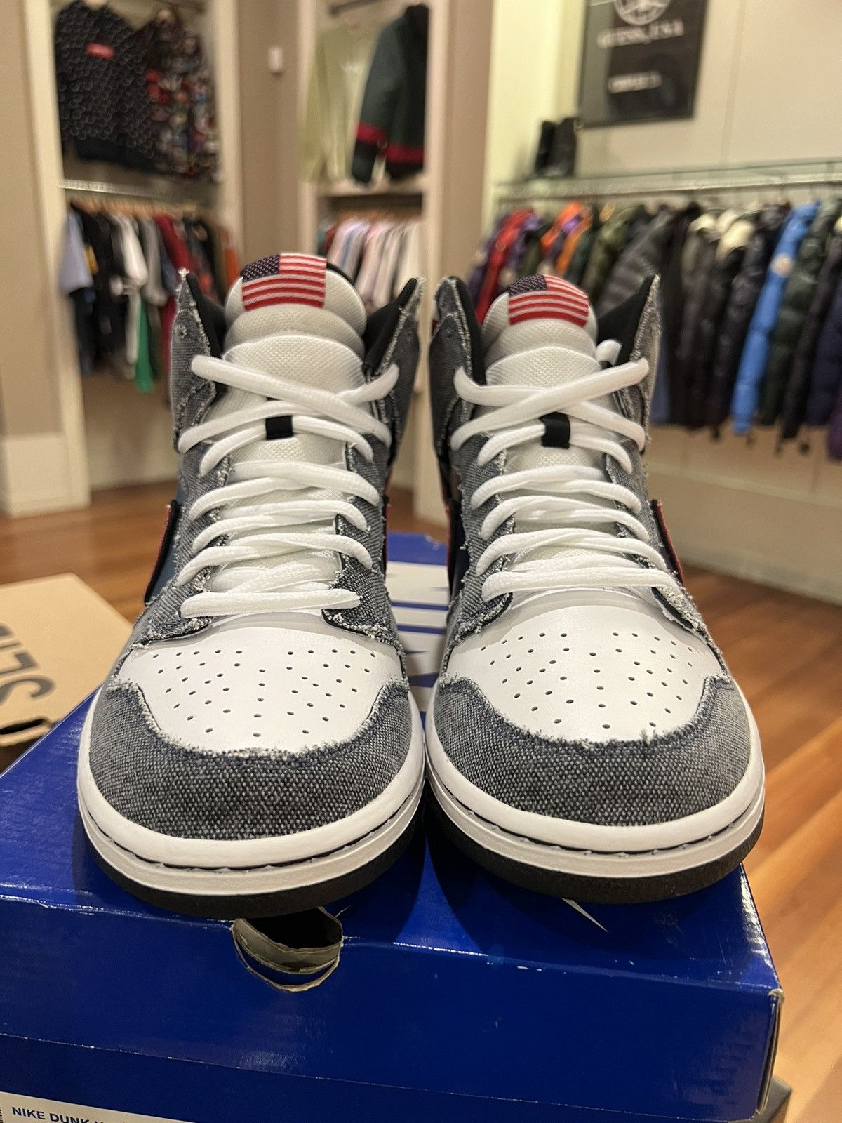 Nike 2010 Nike dunk high premium SB ‘Born in the USA’ Size US 11 / EU 44 - 3 Thumbnail