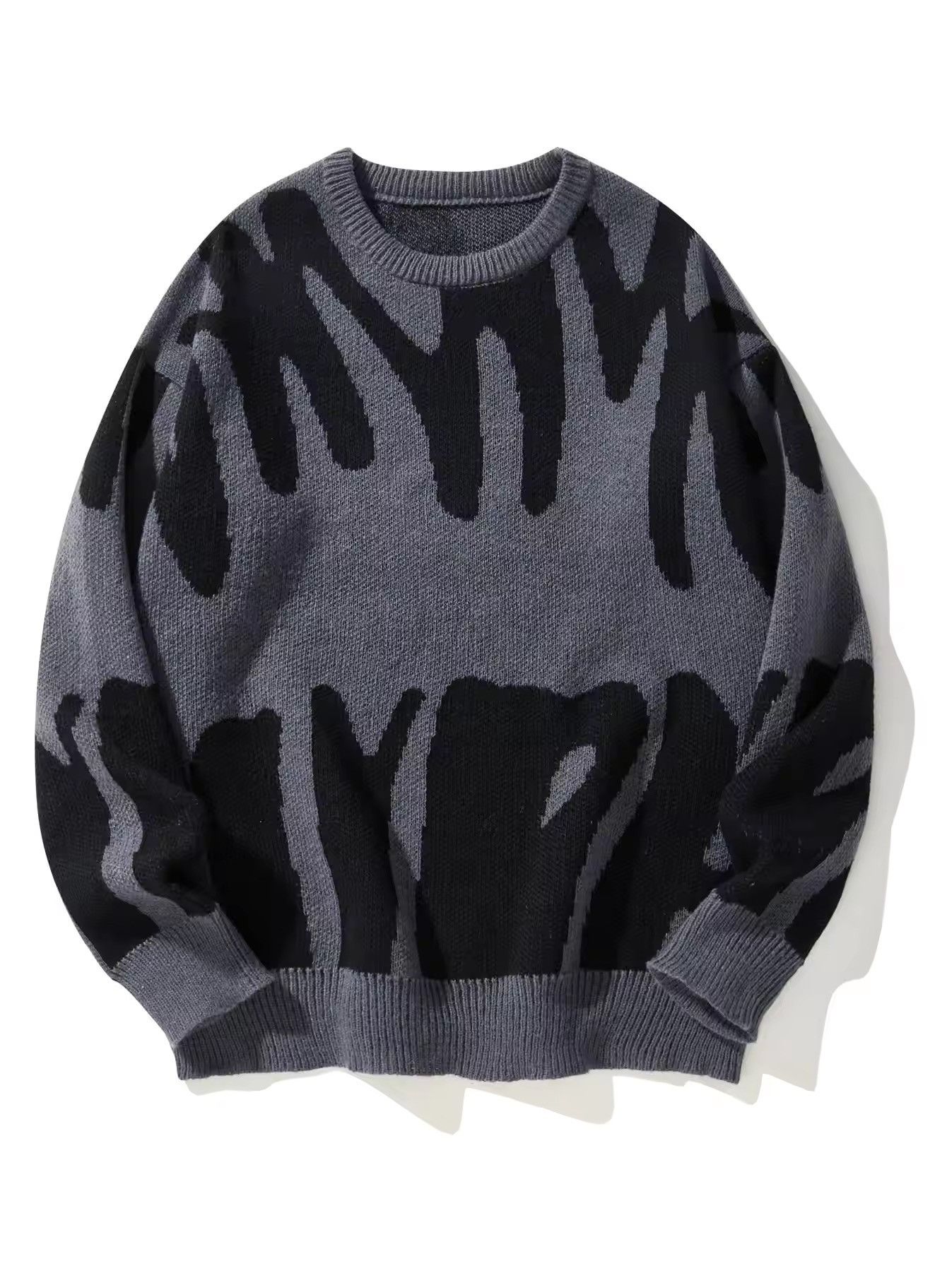 Japanese Brand Round Neck Jacquard Pattern Knitted Sweater Size US M / EU 48-50 / 2 - 2 Thumbnail
