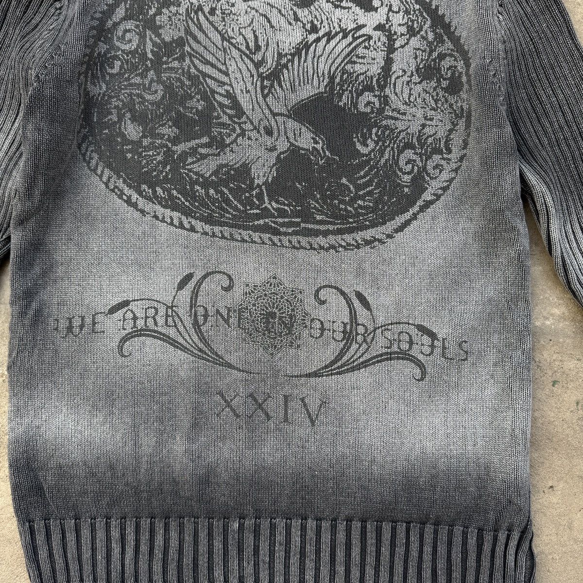 20471120 Vintage Y2K Jack Jones Gray Half Zip Avant Garde Sweater Size US L / EU 52-54 / 3 - 7 Thumbnail