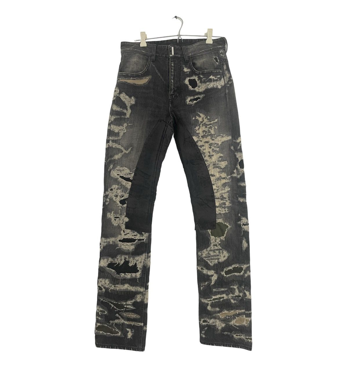 Givenchy Givenchy Moleskin Distressed Boro Denim Jeans Black Givenchy Givenchy Moleskin Distressed Boro Denim Jeans Black