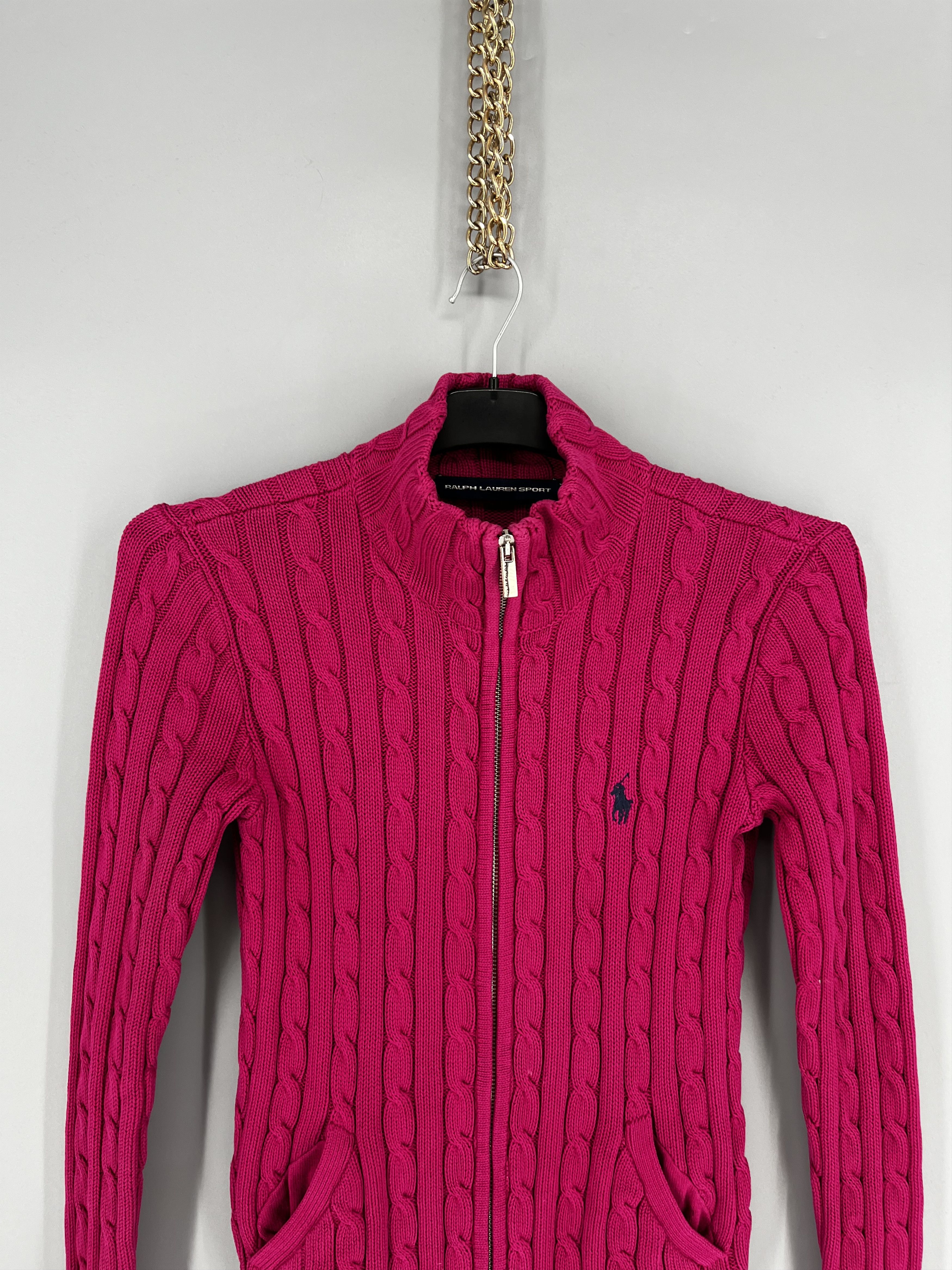Polo Ralph Lauren Vintage Polo By Ralph Lauren Cable Knit Zip Sweater Size S / US 4 / IT 40 - 6 Thumbnail