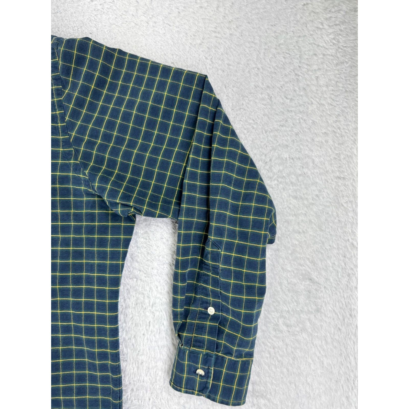 Polo Ralph Lauren VINTAGE Polo Ralph Lauren Shirt Men XL Green Plaid Button-Up Cotton Size US XL / EU 56 / 4 - 2 Thumbnail