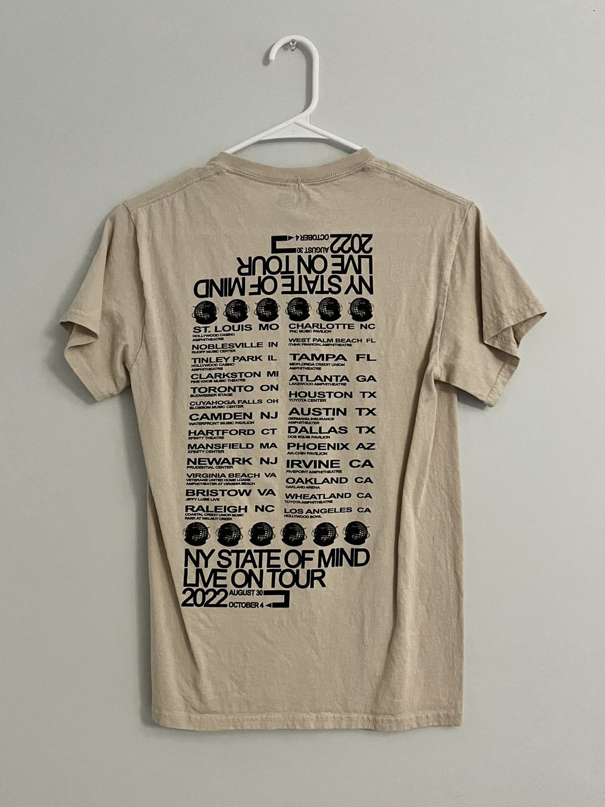 Black 2022 NY State of Mind Tour T-Shirt - Nas | Official Store