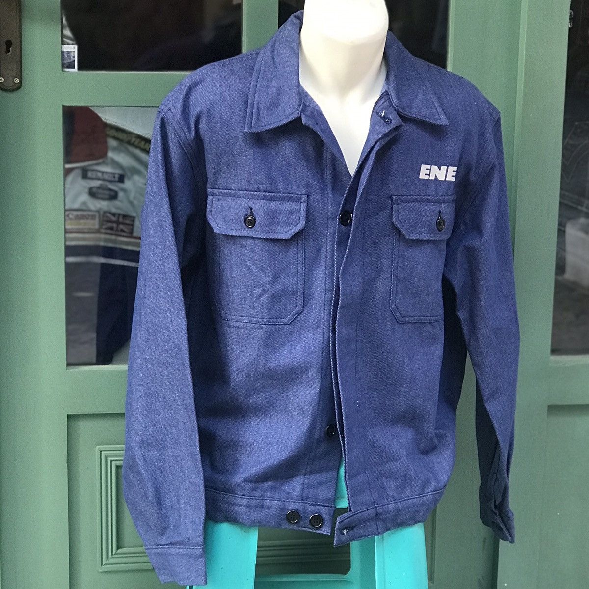 Other THICK DENIM AND SOFT FLANNEL LIGHT BLUE WORK JACKET Size US L / EU 52-54 / 3 - 2 Thumbnail