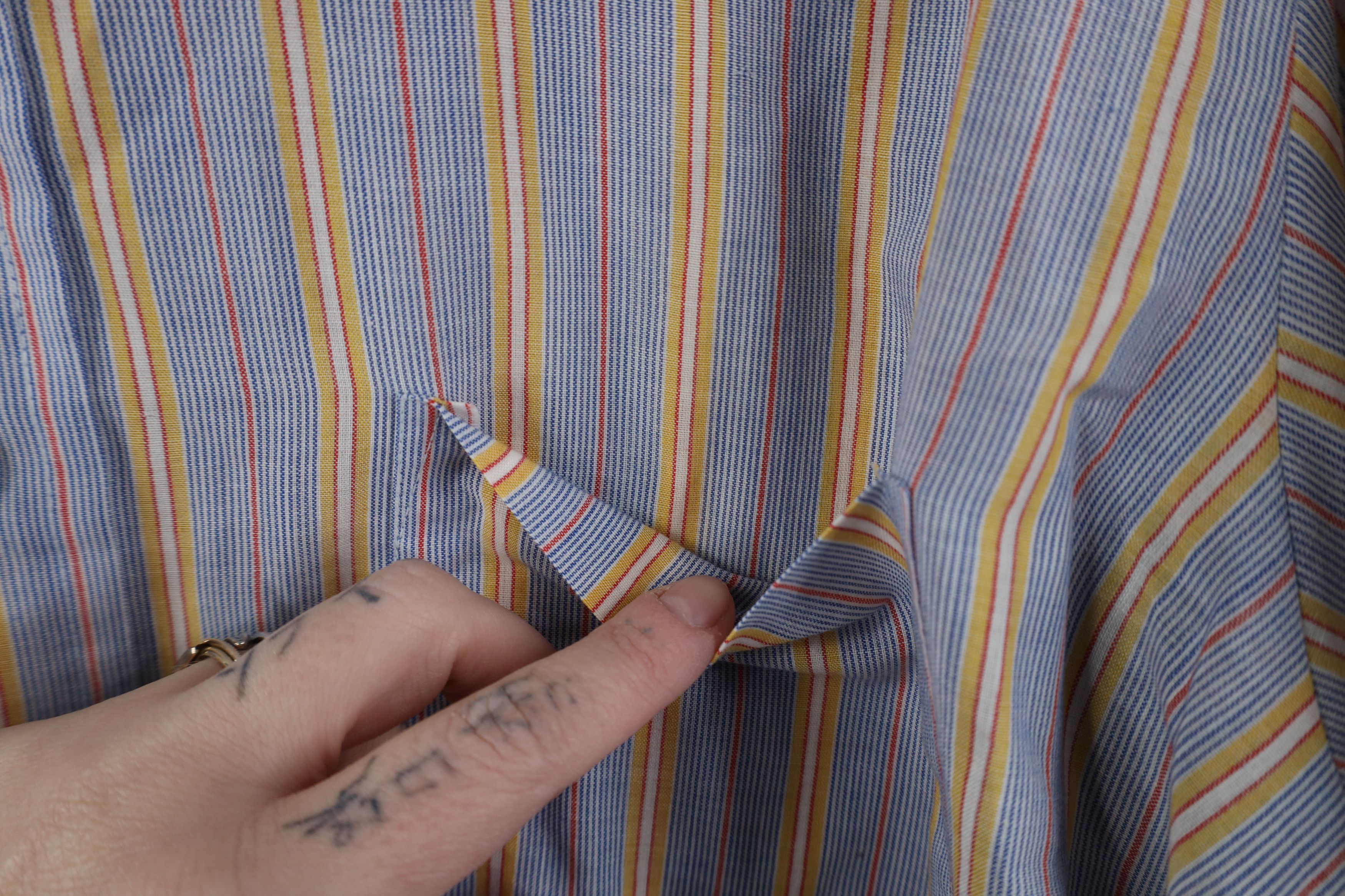 Vintage Vintage 60s 70s Macys Striped Dagger Collar Button Shirt Size US M / EU 48-50 / 2 - 9 Thumbnail