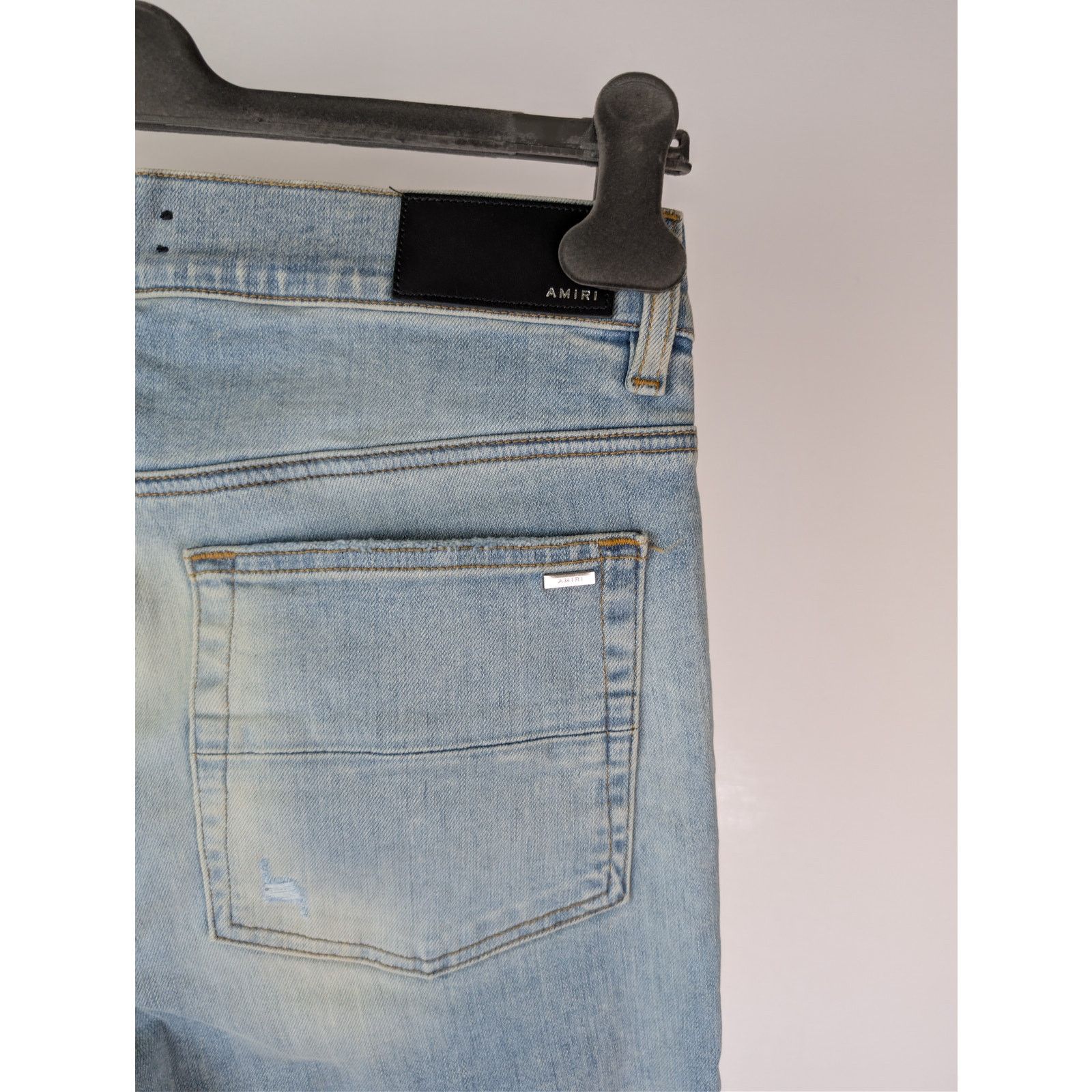 Amiri o1rshd1 Ultrasuede MX1 Denim Jeans in Surf Indigo Blue Size US 32 / EU 48 - 14 Thumbnail