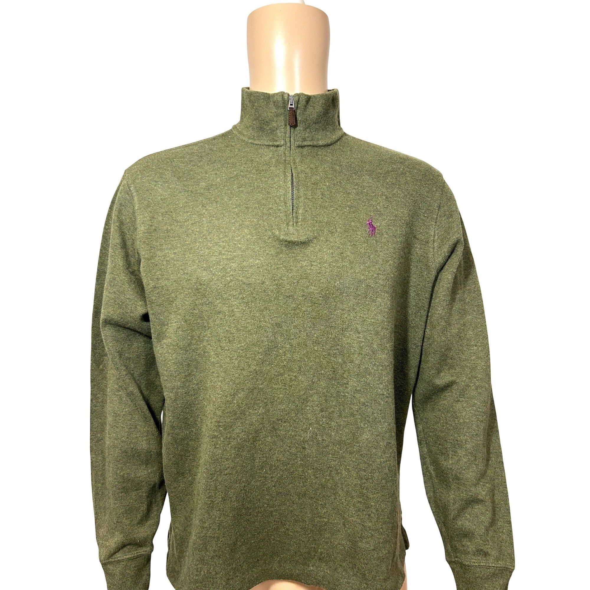 Polo Ralph Lauren Polo Ralph Lauren Men Sweater M Olive Green 1/4 Zip Mock Nec Size US M / EU 48-50 / 2 - 1 Thumbnail
