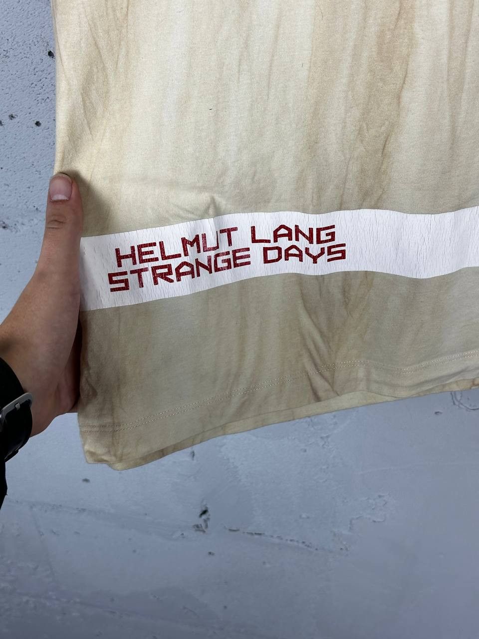 Helmut Lang Helmut Lang Strange Days Pattern Logo T Shirt Size L Size US M / EU 48-50 / 2 - 7 Thumbnail
