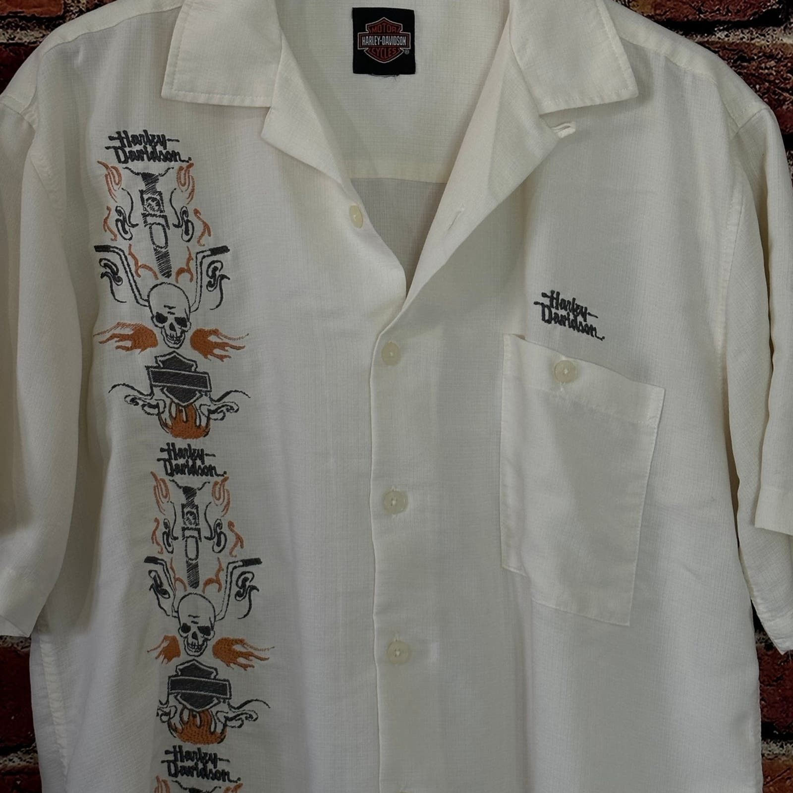 Harley Davidson Harley Davidson short sleeve button down shirt Size US XL / EU 56 / 4 - 3 Thumbnail