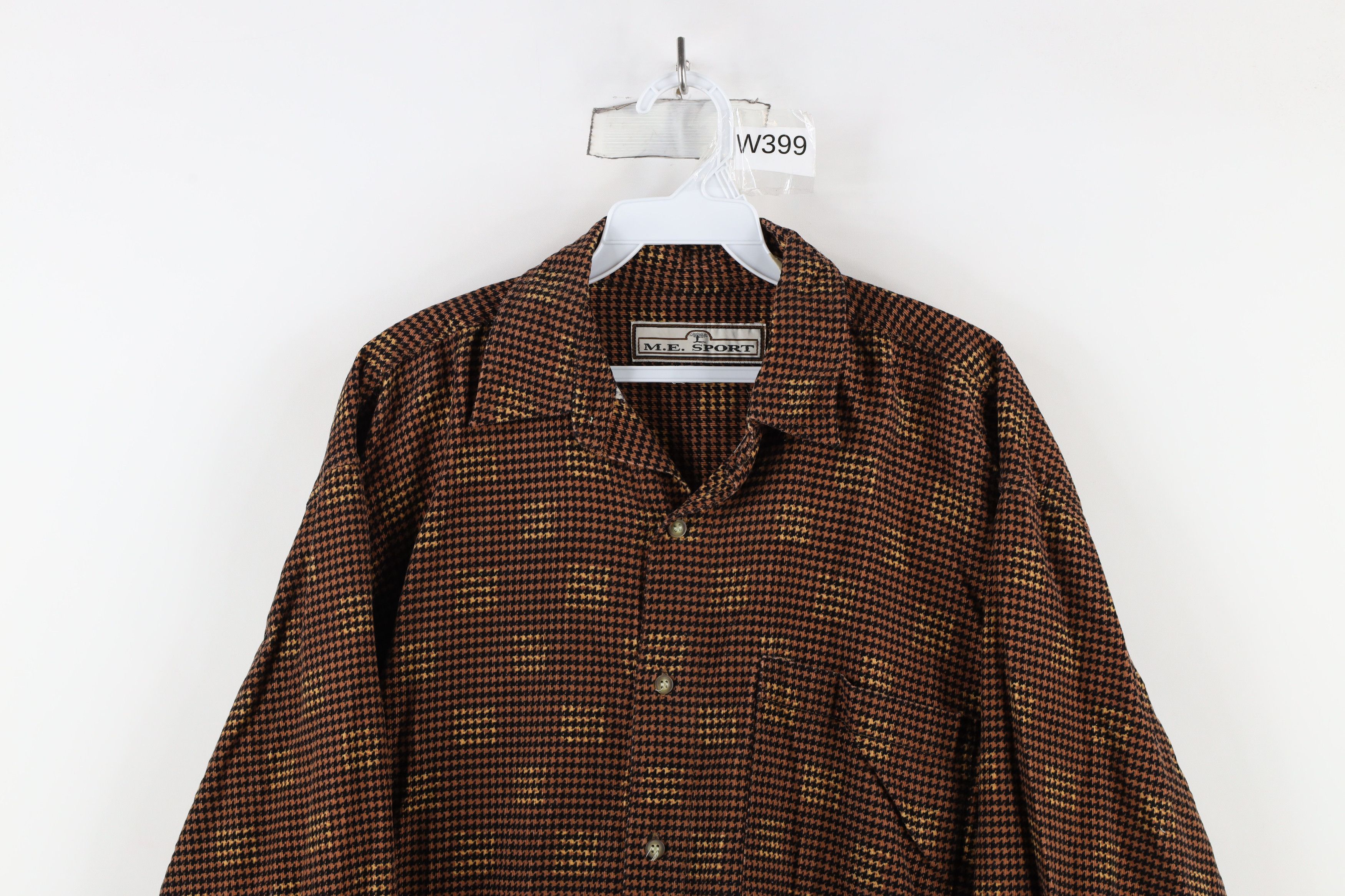 Vintage Vintage 90s Streetwear Checkered Corduroy Button Shirt Size US M / EU 48-50 / 2 - 2 Thumbnail