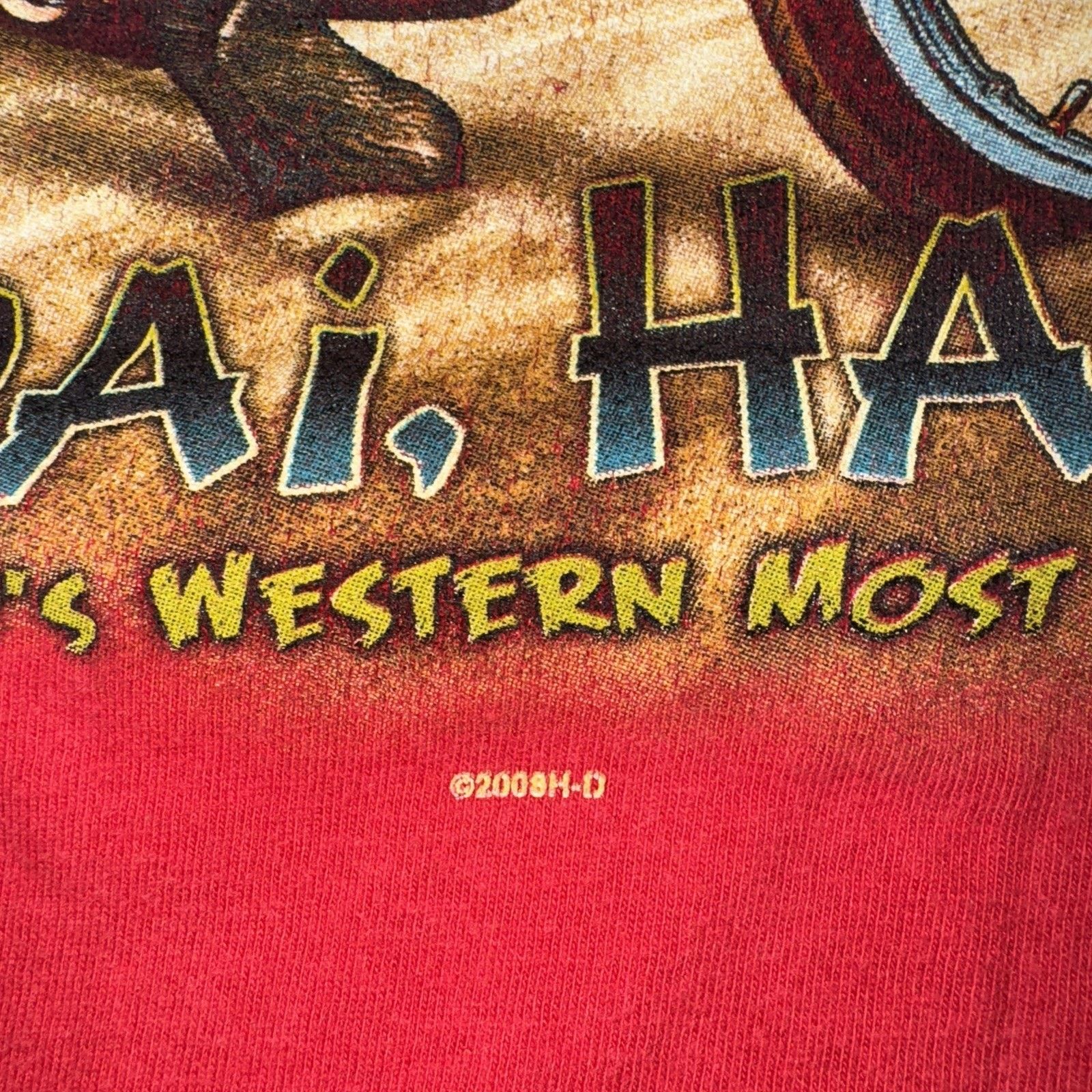 Harley Davidson × Vintage 2008 Harley Davidson Hawaii T-Shirt Red XL 20x26 Size US XL / EU 56 / 4 - 3 Thumbnail